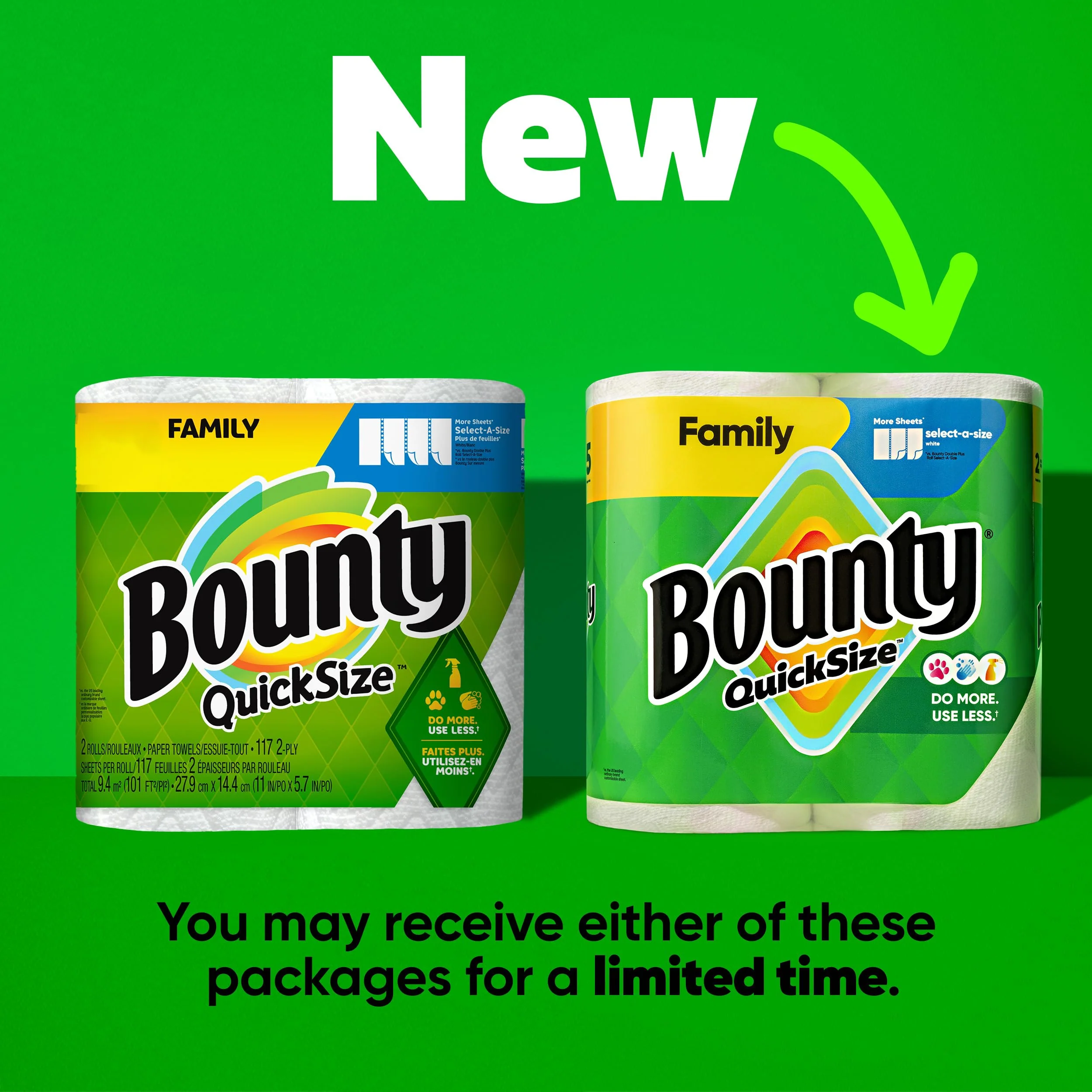 Bounty Paper Towels Quick Size, White, 16 Family Rolls = 40 Regular Rolls (Packaging May Vary) - Image 33