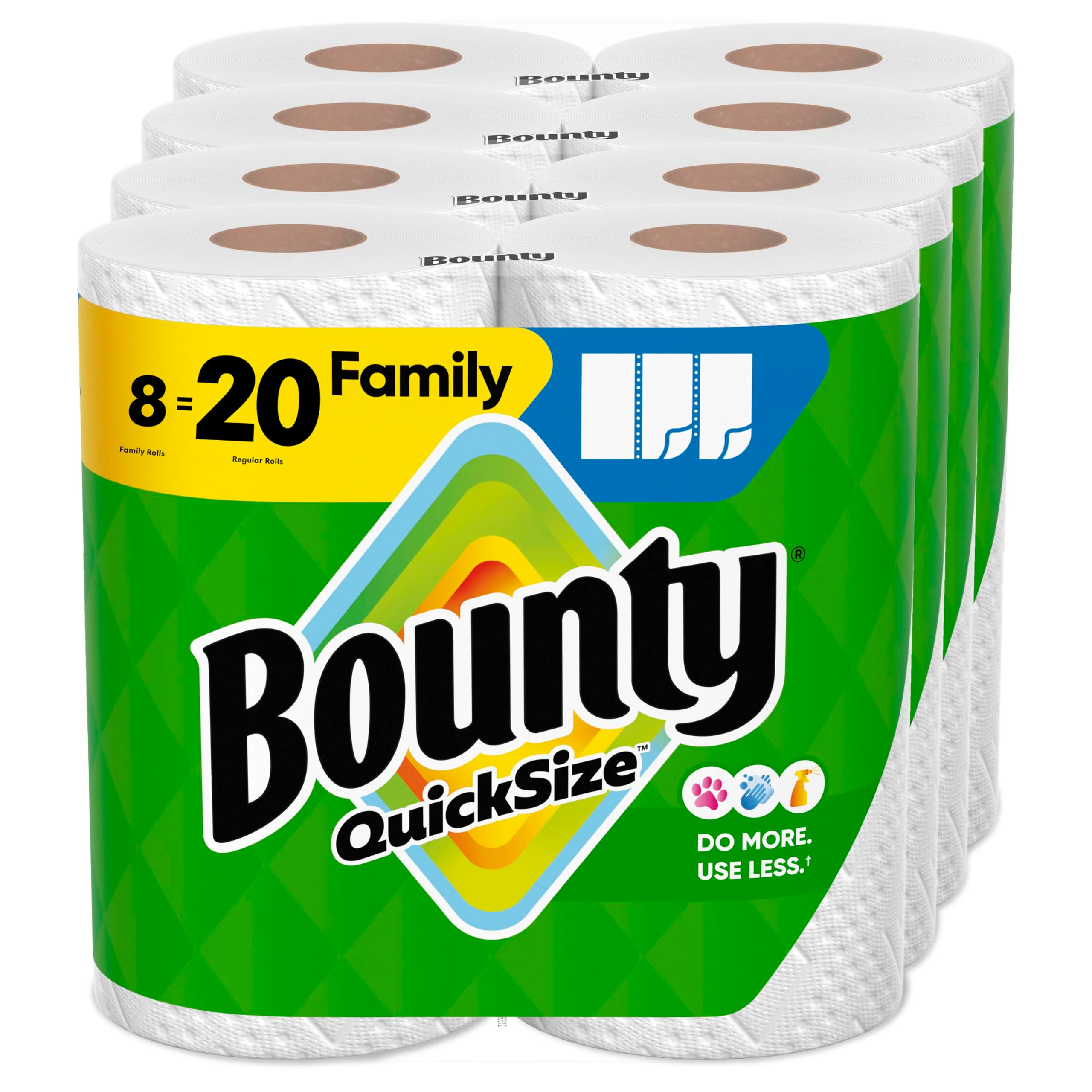 Bounty Paper Towels Quick Size, White, 16 Family Rolls = 40 Regular Rolls (Packaging May Vary) - Image 5