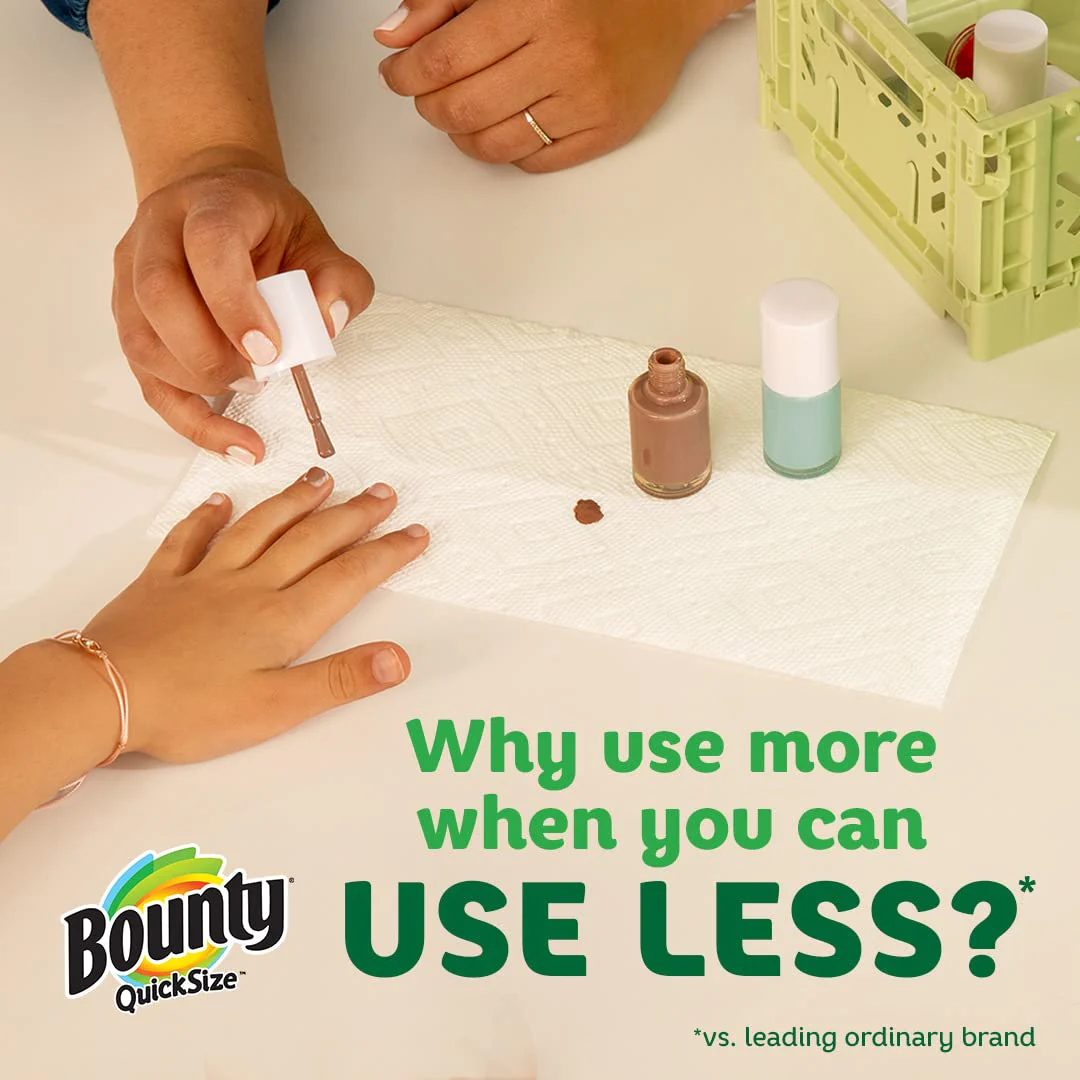 Bounty Quick-Size Paper Towels, White, 12 Family Rolls = 30 Regular Rolls - Image 7