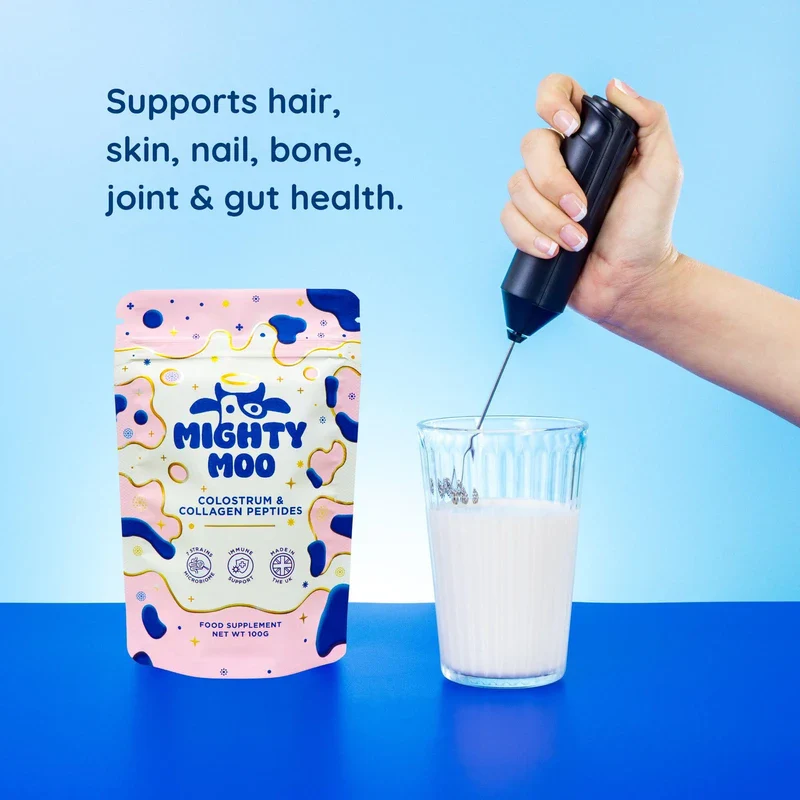 Bovine Colostrum Powder with Collagen Peptidces for Gut Health, Immune Support, Hair Growth & Beauty Supplement, Gluten Free, Sugar Free | Mighty Moo Freeze-Dried Colostrum, Unflavored, 30 Servings - Image 4