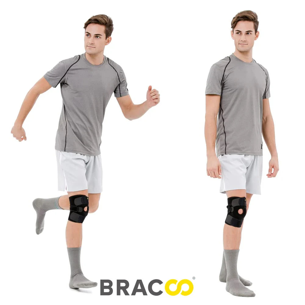 Bracoo Adjustable Compression Knee Patellar Pad Tendon Support Sleeve Brace for Men Women - Arthritis Pain, Injury Recovery, Running, Workout, KS10 (Black) - Image 6