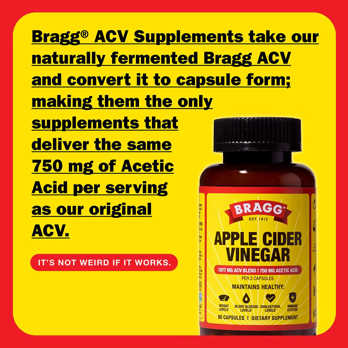 Bragg Apple Cider Vinegar Capsules with Vitamin D and Zinc - (2 Pack) 90 Capsules - Supports The Immune System - Image 8