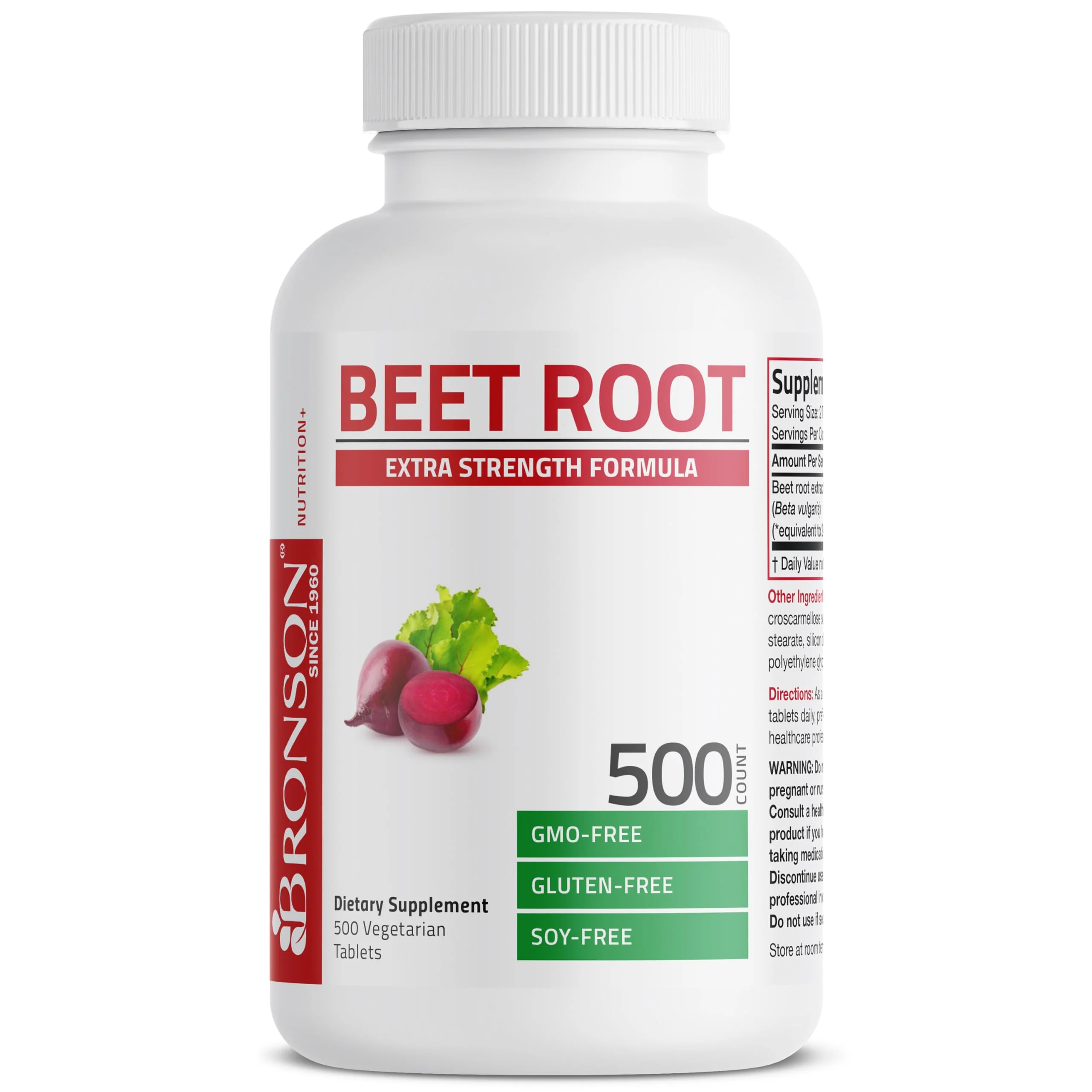 Bronson Beet Root Extra Strength, Non-GMO, 500 Vegetarian Tablets - Image 5