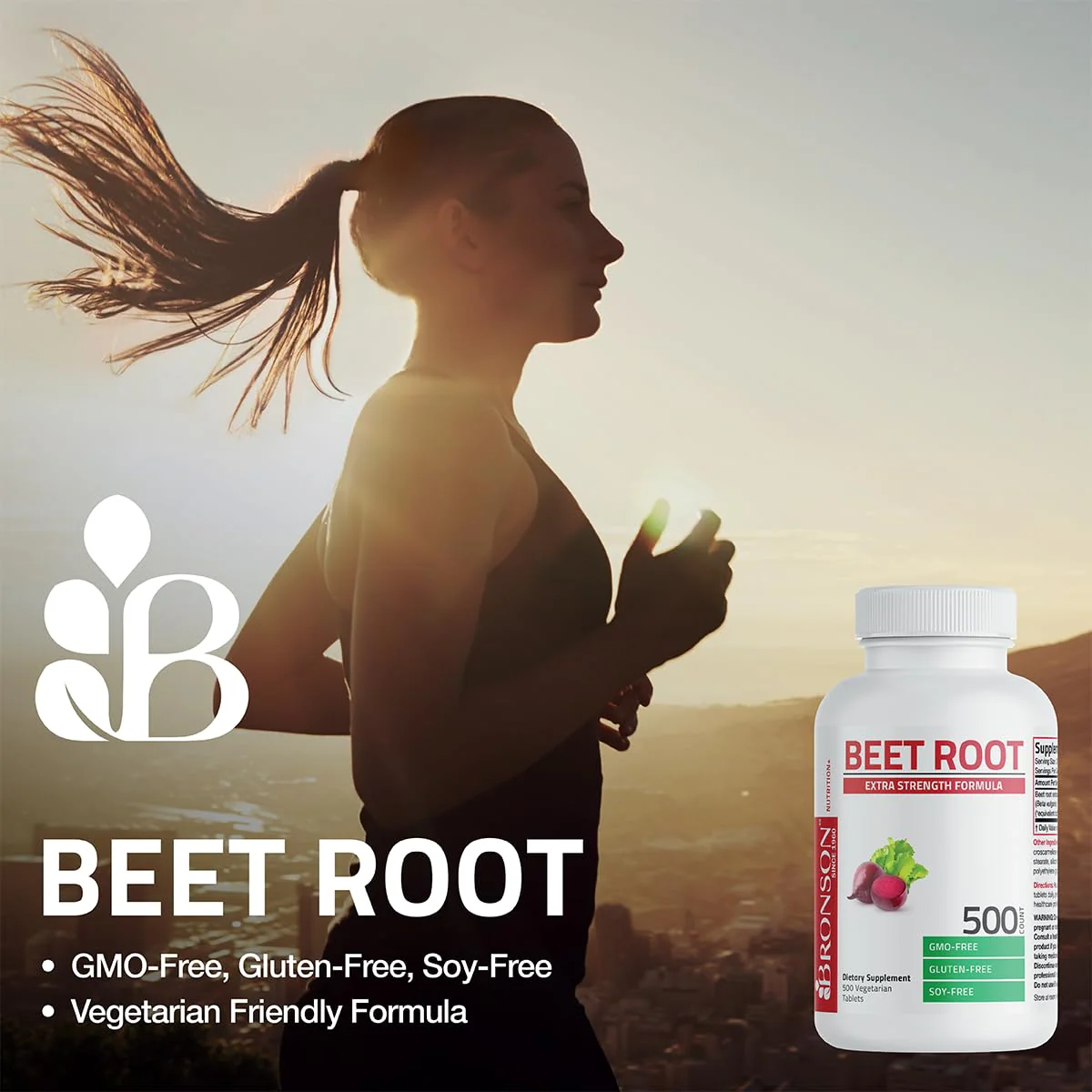 Bronson Beet Root Extra Strength, Non-GMO, 500 Vegetarian Tablets - Image 7