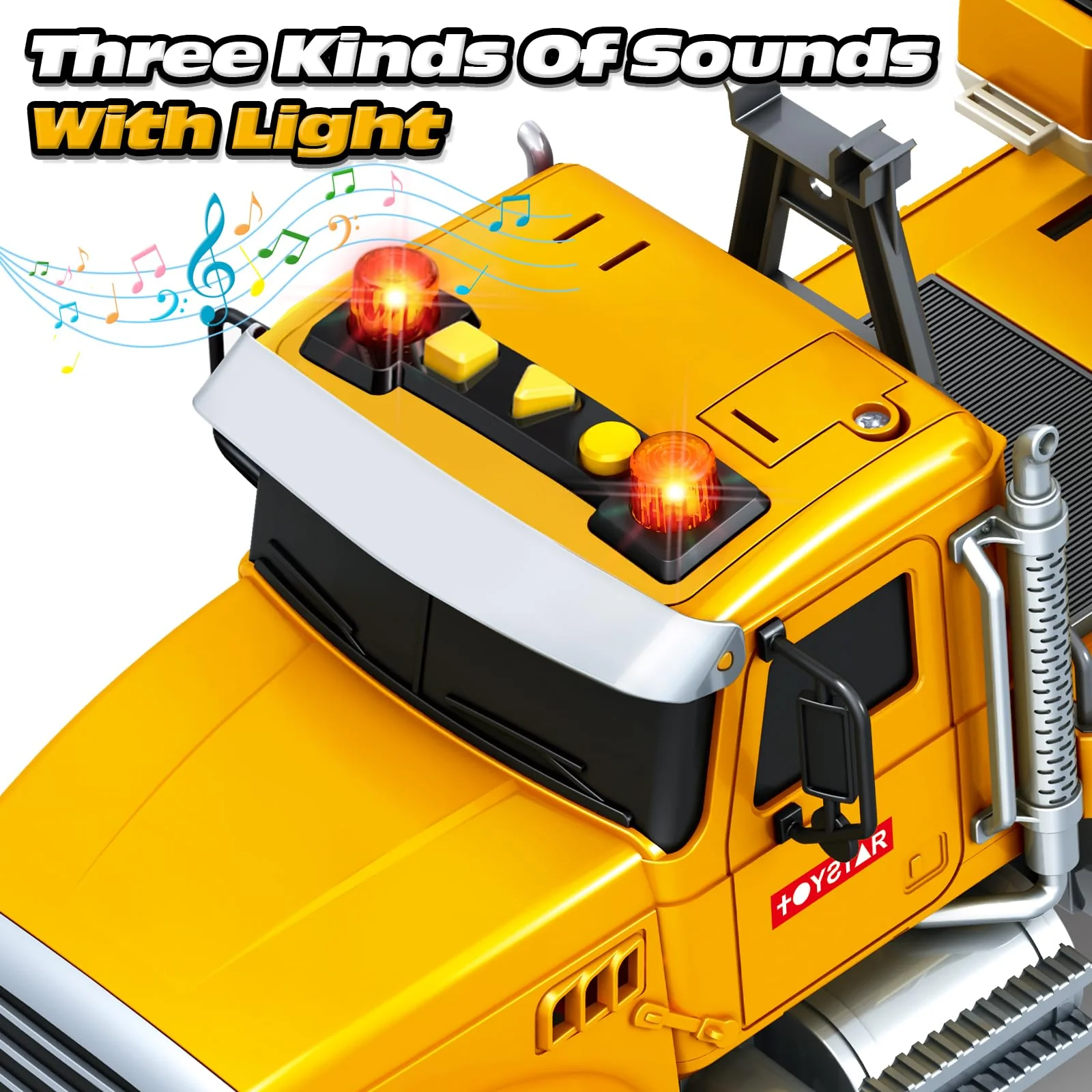 Bstoyder Kids Toys for 3 4 5 6 7 8 Years Old Boys, Large Excavator Truck Toy with Lights, Sounds, Toddler Friction Powered Truck Vehicle Toy for Boys Girls Christmas Birthday Gifts - Image 5