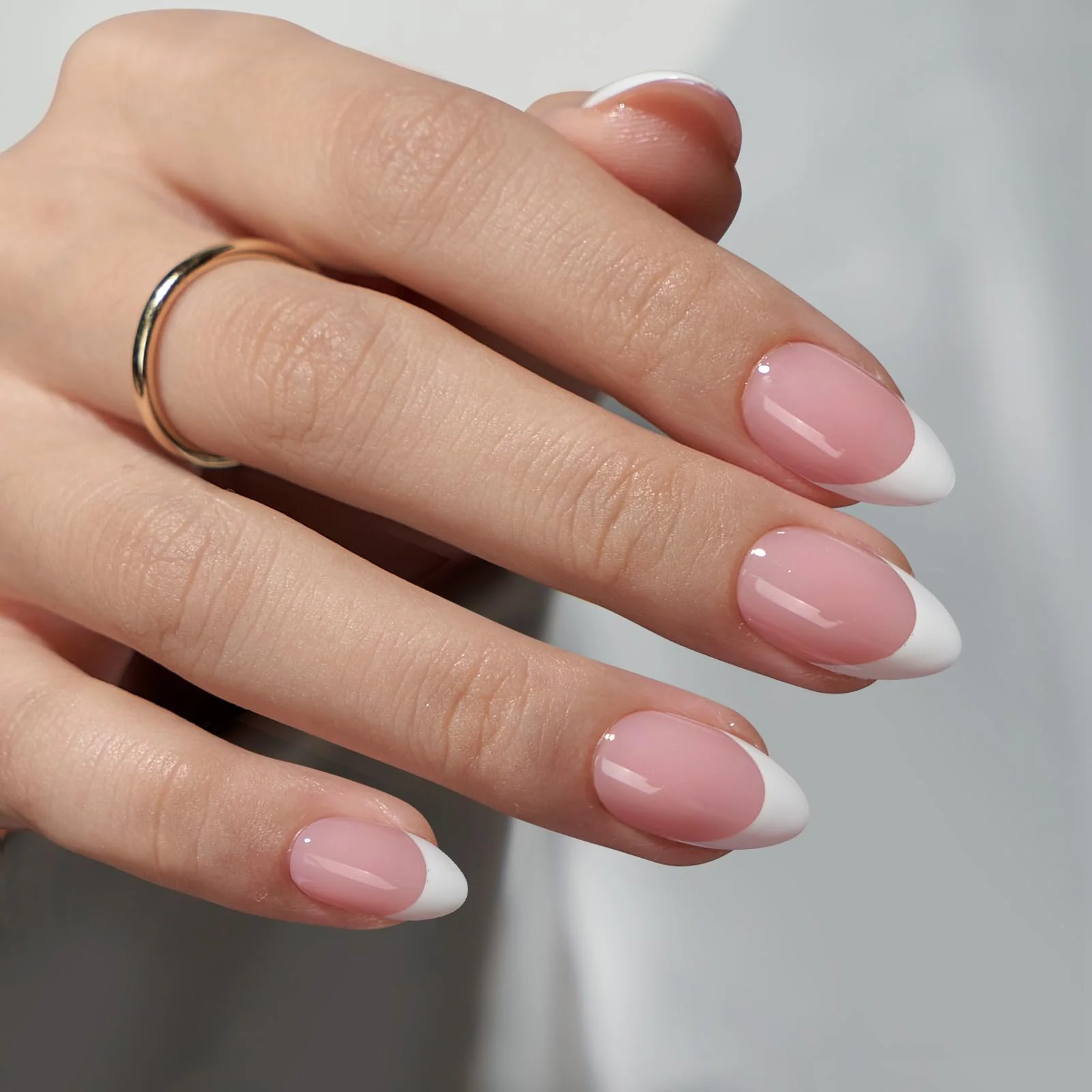 BTArtboxnails XCOATTIPS French Nail Tips - Short Almond Nail Tips with Nail Gel, French Protecing Duo, Nail Lamp, All in One Soft Gel French Tip Press on Nails Gel Extension Christmas Gift - Image 7