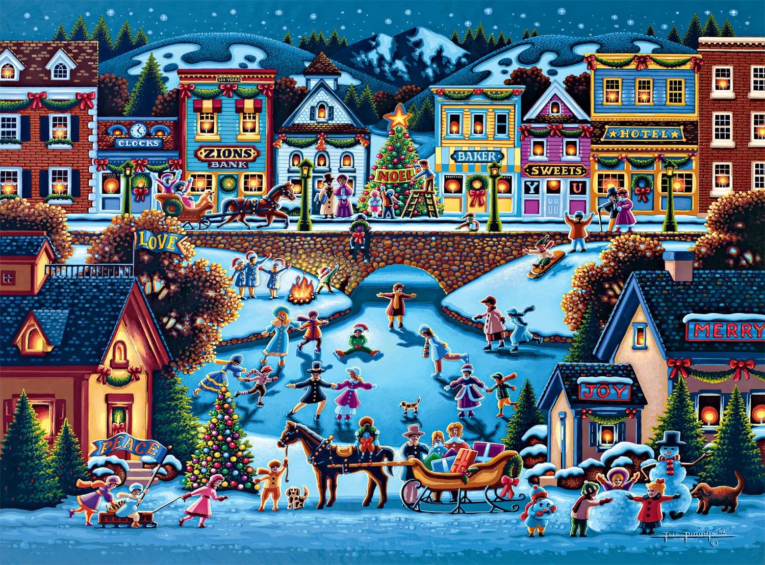 Buffalo Games - Dowdle - Hometown Christmas - 1000 Piece Jigsaw Puzzle for Adults -Challenging Puzzle Perfect for Game Nights - Finished Size is 26.75 x 19.75 - Image 6