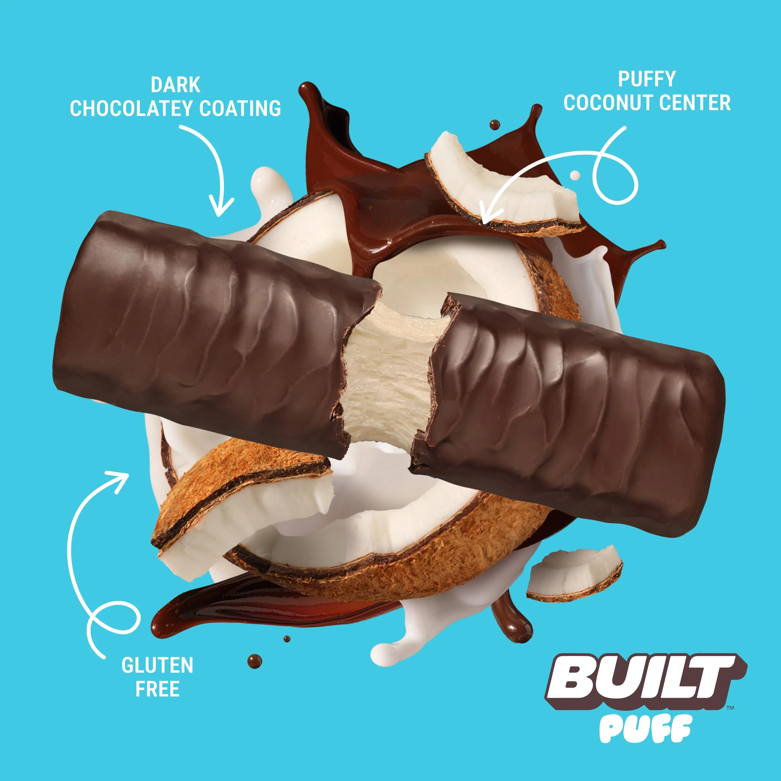 Built Bar, Puff Protein Bars, Coconut Puff, 17g Protein Snacks, On-The-Go Bars, Only 140 Calories, 6g Sugar, Collagen, Gluten Free, 12 Count - Image 9