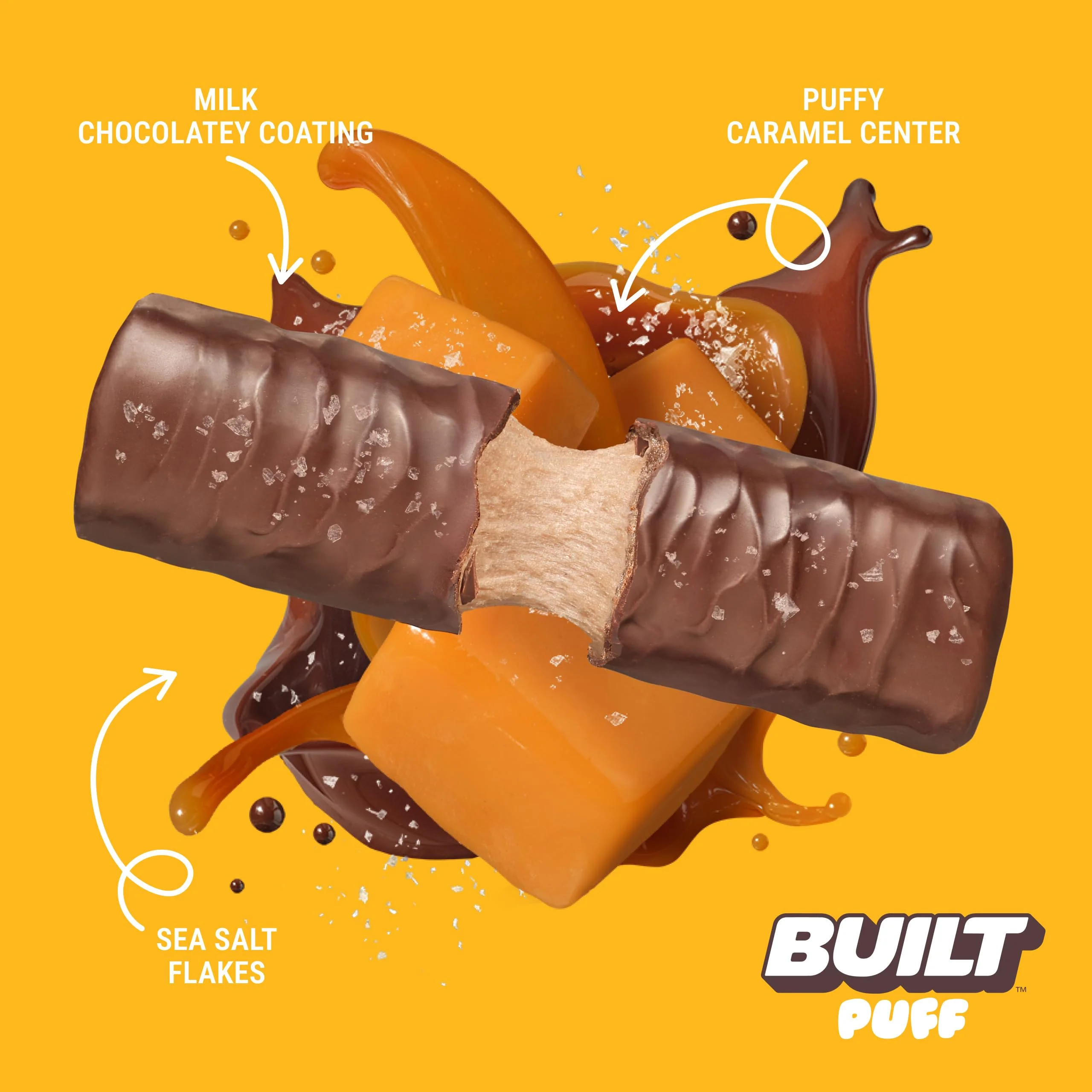 Built Bar, Puff Protein Bars, Salted Caramel Puff, 17g Protein Snacks, On-The-Go Bars, Only 140 Calories, 6g Sugar, Collagen, Gluten Free, 12 Count - Image 7