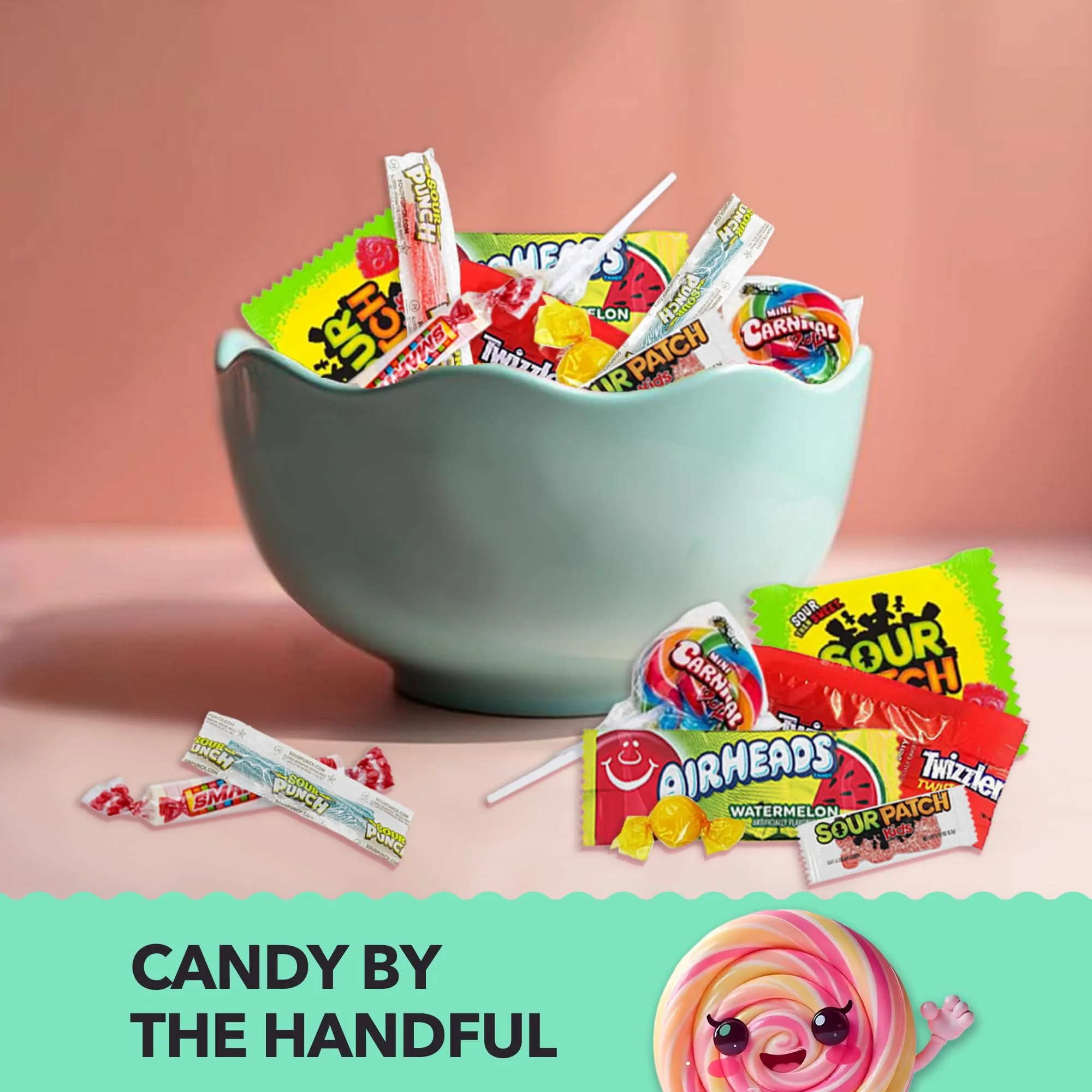 Bulk Candy Variety Pack - 5 lb Candy Individually Wrapped - Assorted Mix - Lollipops, Hard, Fruity - Dulces - Christmas - Big Bag for Party Favors - Image 3