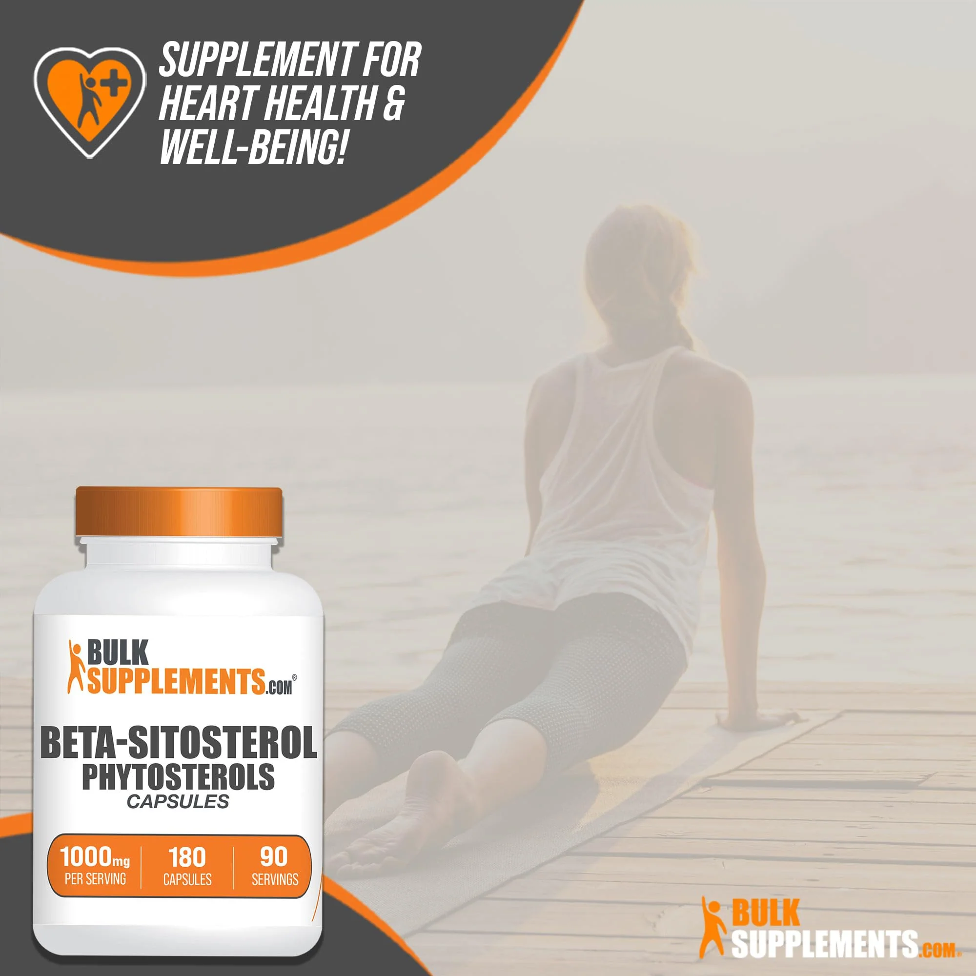 BulkSupplements.com Phytosterols Capsules - Phytosterols Supplement, Beta Sitosterol Capsules, Phytosterol 1000mg - Gluten Free, 2 Capsules per Serving, 180 Capsules (Pack of 1) - Image 4