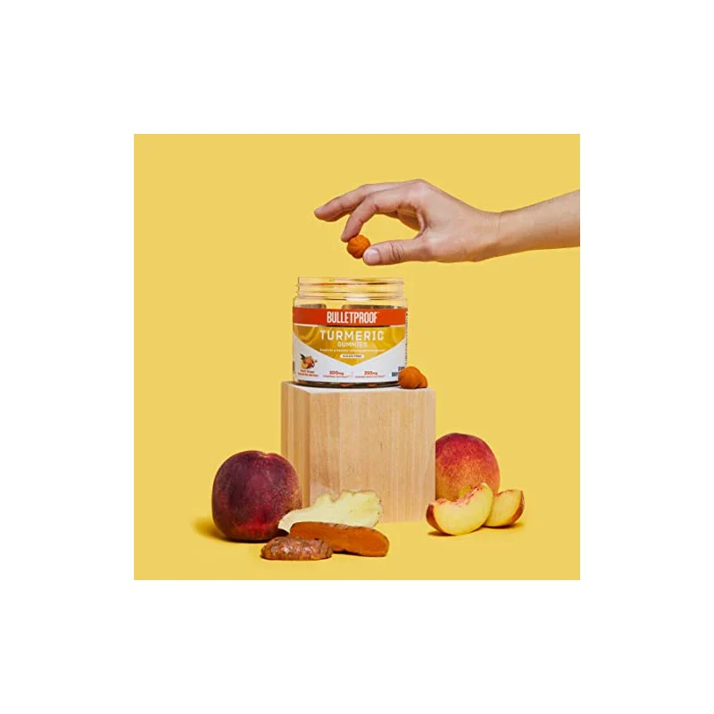 Bulletproof Sugar-Free Peach Ginger Turmeric Gummies, 60 Count, Keto Supplement for Joint and Inflammation Response Support - Image 8