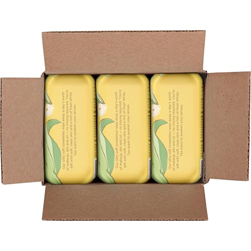 Burt's Bees Stocking Stuffers, Purifying Facial Towelettes Christmas Gifts With White Tea, Gentle Face Cleanser Pre-Moistened Towelettes, Makeup Remover Wipes, 30 ct. Package (3-Pack) - Image 3