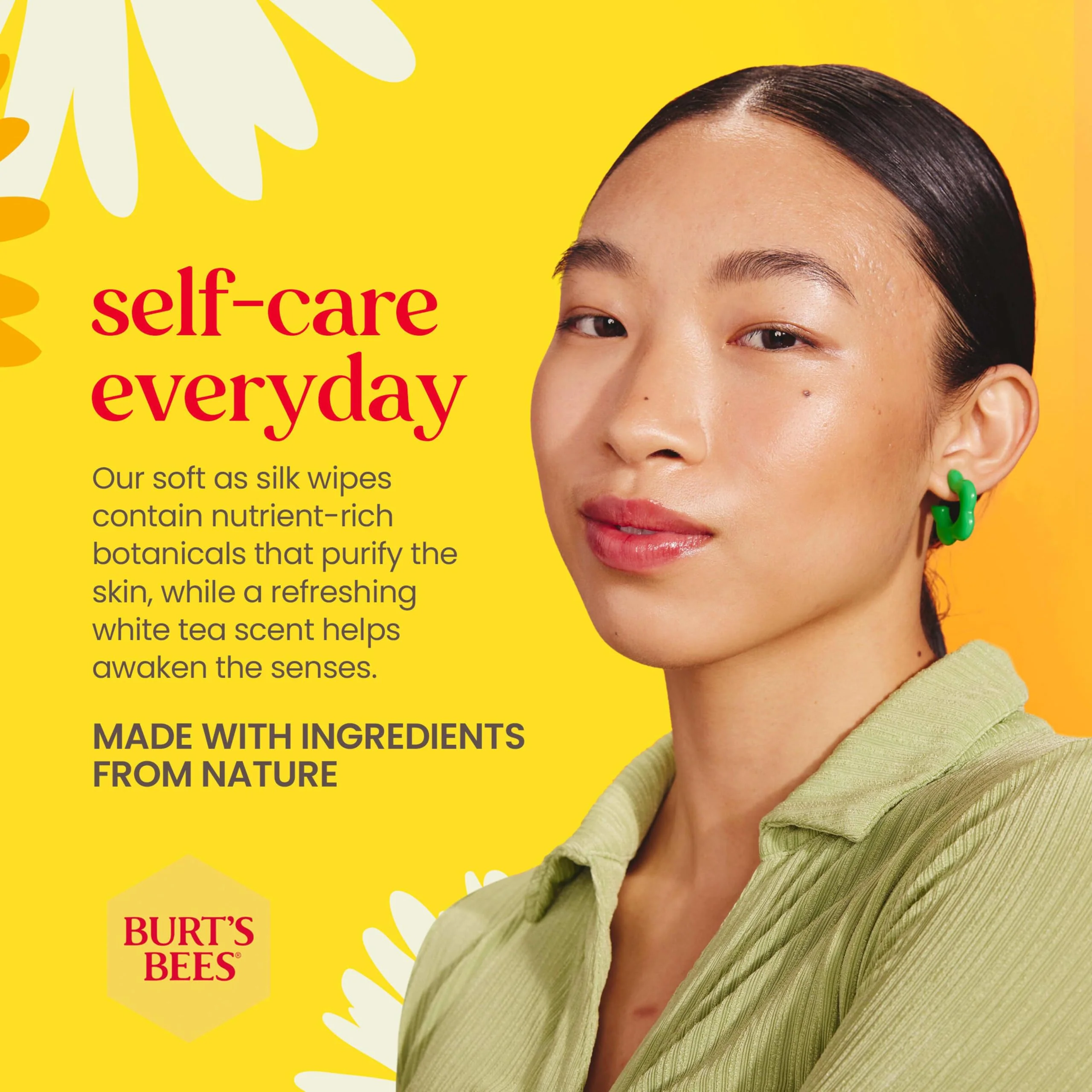 Burt's Bees Stocking Stuffers, Purifying Facial Towelettes Christmas Gifts With White Tea, Gentle Face Cleanser Pre-Moistened Towelettes, Makeup Remover Wipes, 30 ct. Package (3-Pack) - Image 7
