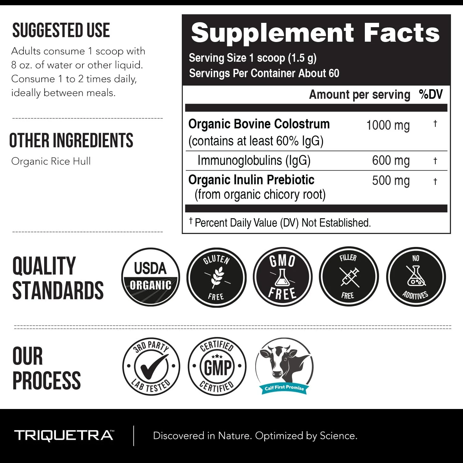 C-Strum® Organic Bovine Colostrum Powder, 60% igG, First Milking, Grass Fed, Max Strength Colostrum Supplement from German Dairy Cows - Gut, Immunity, Skin & Hair Support (60 servings) - Image 2