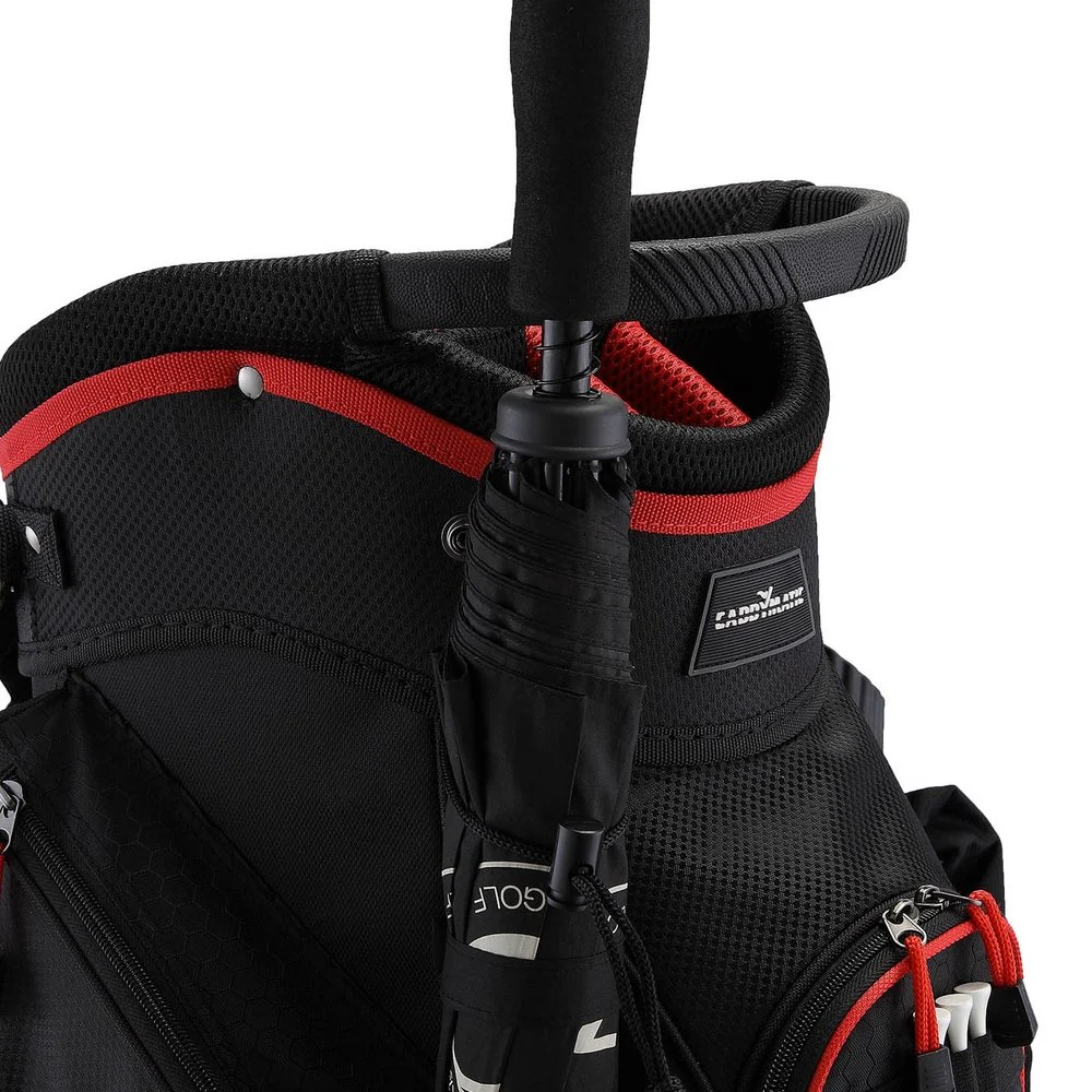 Caddymatic Golf Deluxe 14-Way Cart Bag Black/Red - Image 3