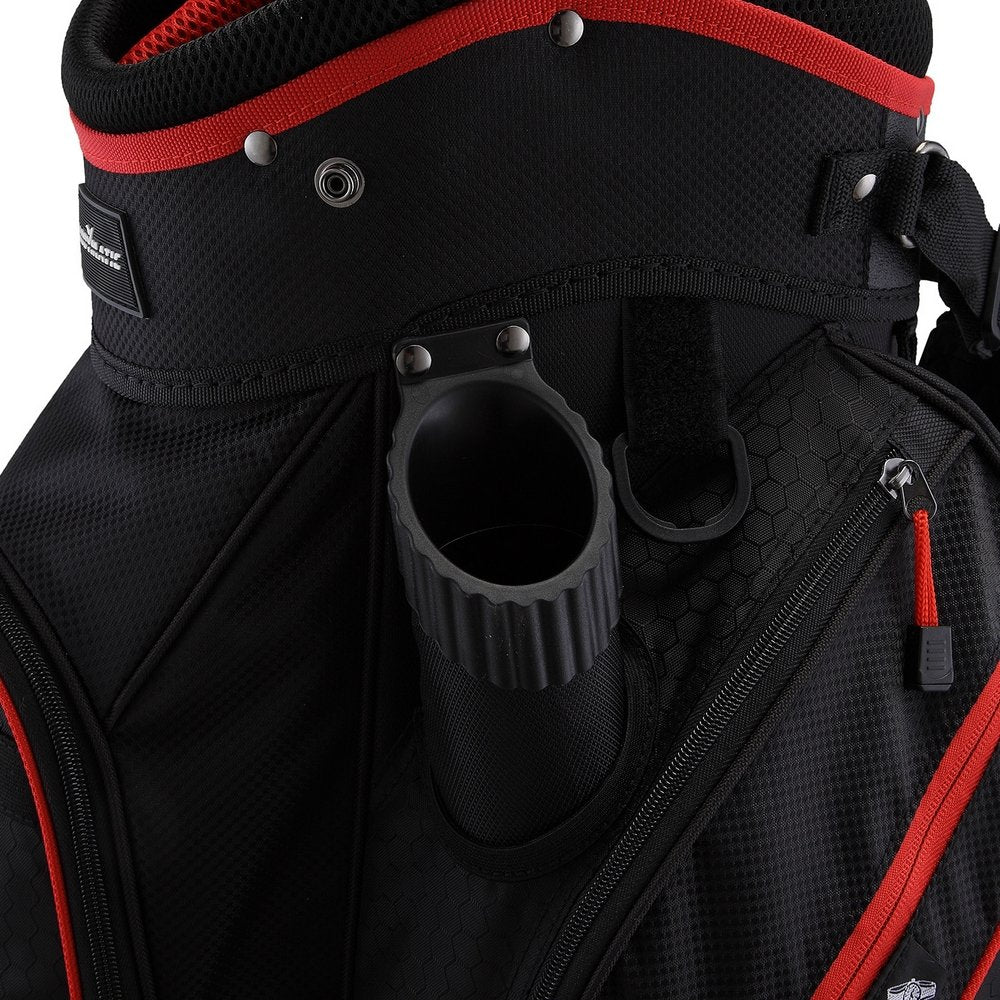 Caddymatic Golf Deluxe 14-Way Cart Bag Black/Red - Image 4
