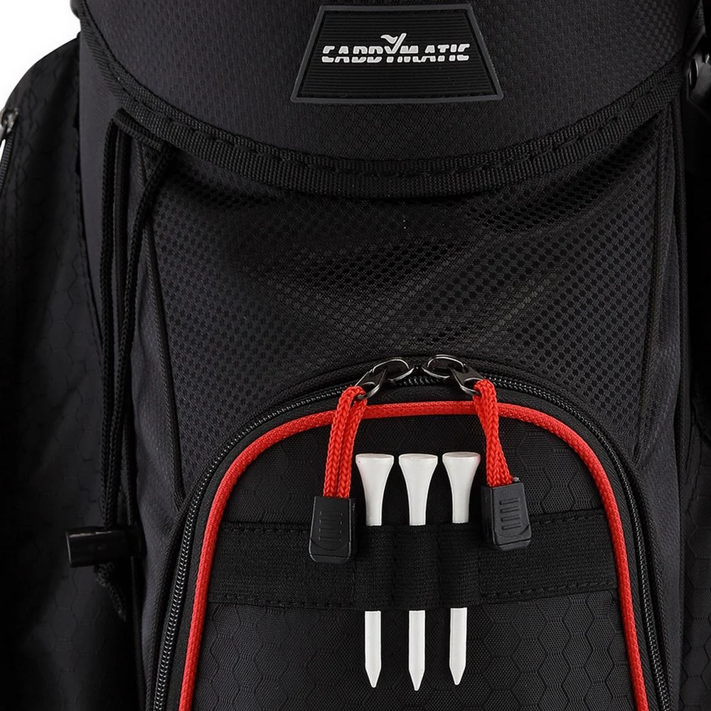 Caddymatic Golf Deluxe 14-Way Cart Bag Black/Red - Image 5