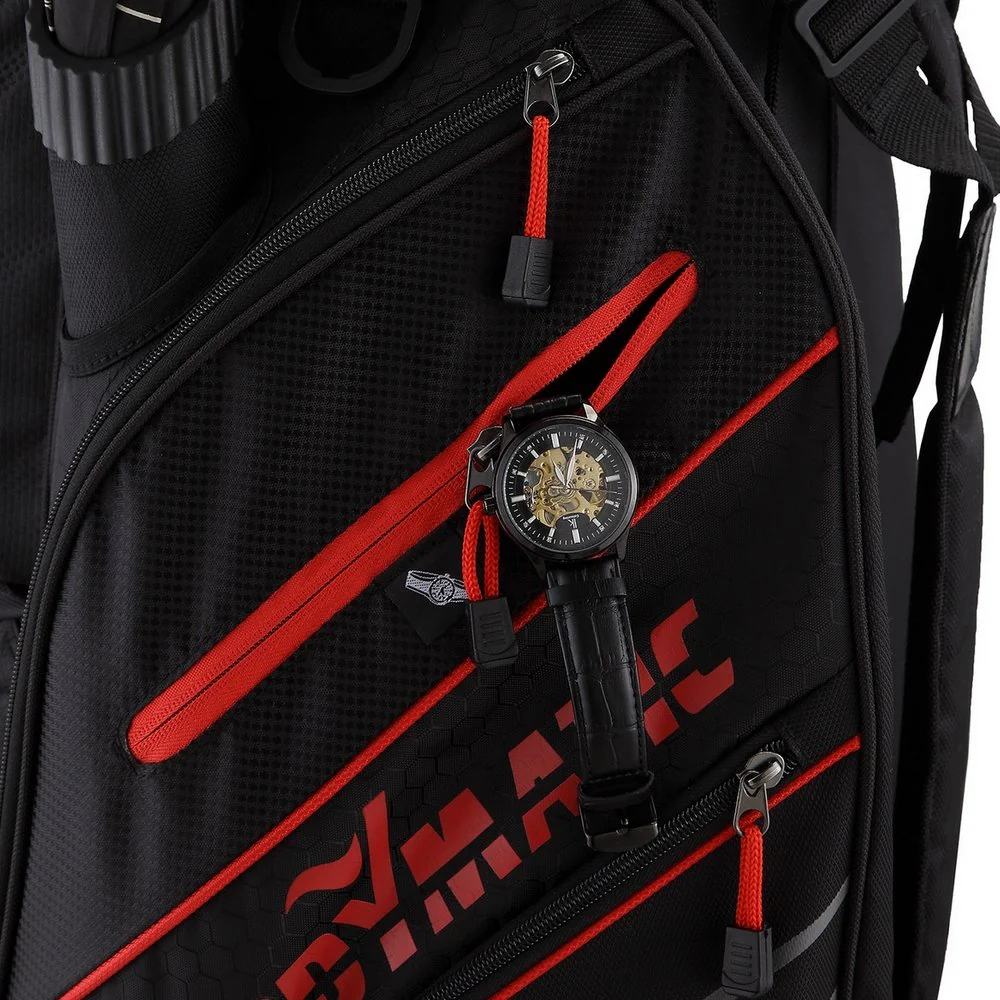 Caddymatic Golf Deluxe 14-Way Cart Bag Black/Red - Image 6