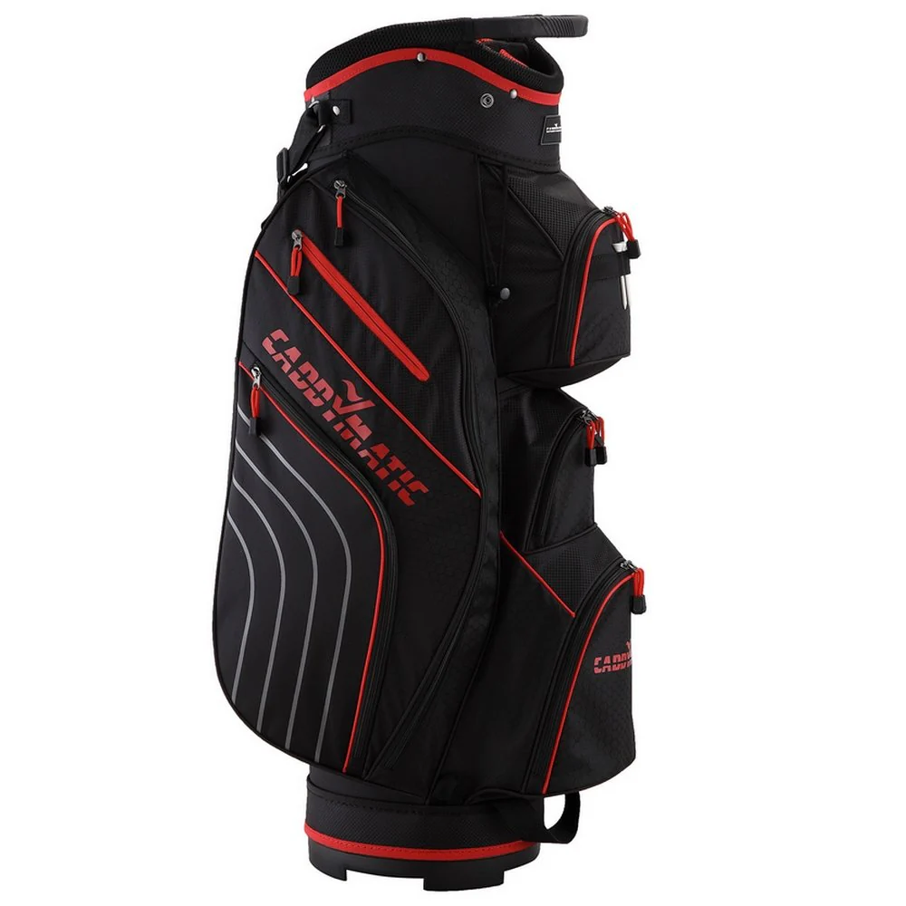 Caddymatic Golf Deluxe 14-Way Cart Bag Black/Red - Image 8