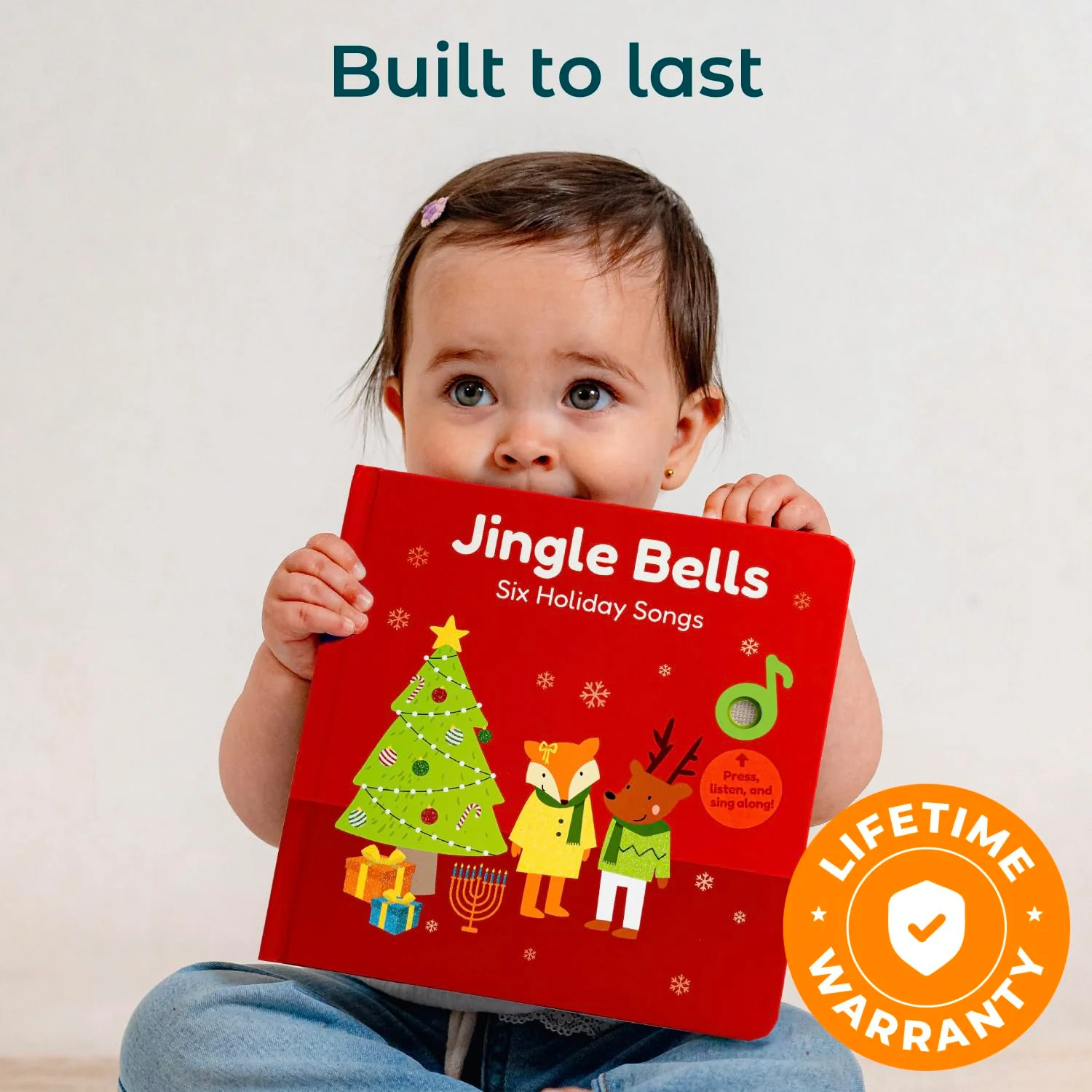 Cali's Books Jingle Bells USB-C Rechargeable Christmas Musical Book - Toddler Interactive Christmas Books for Kids and Babies - Sound Books for Toddlers 1-3 - Baby - Image 2