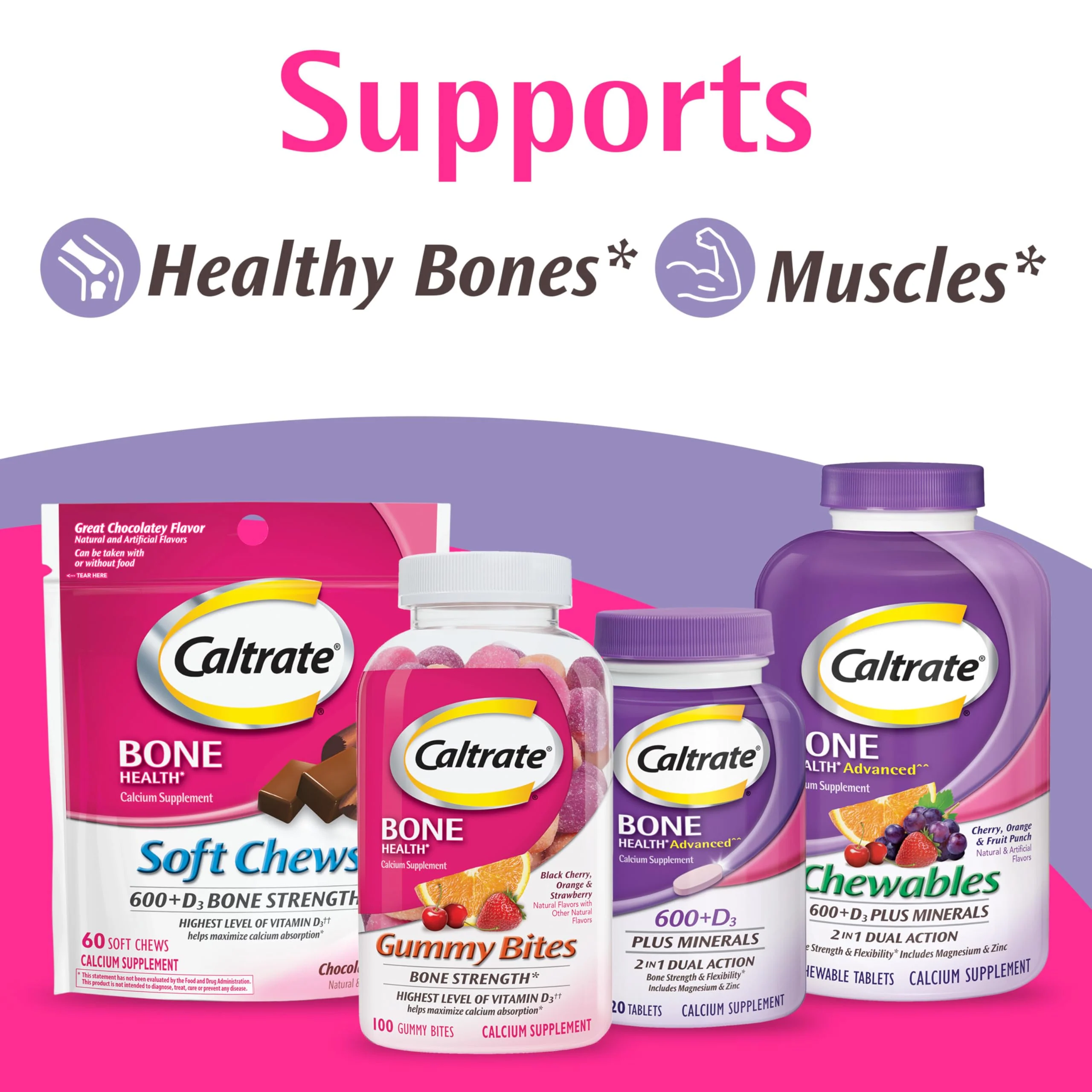 Caltrate Soft Chews 600 Plus D3 Calcium Vitamin D Supplement, Vanilla Creme - 60 Count - Image 5