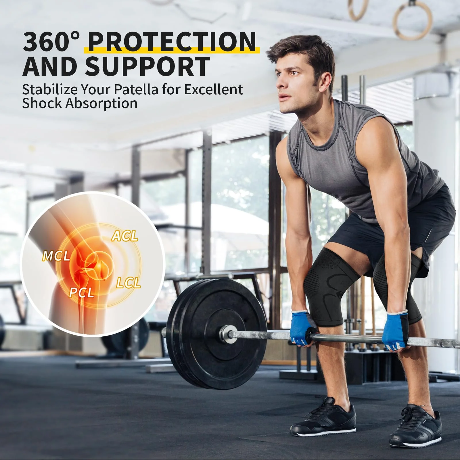 CAMBIVO 2 Pack Knee Brace, Knee Compression Sleeve Support for Men and Women, Knee Pads for Running, Hiking, Meniscus Tear, Arthritis,Joint Pain Relief (Beige,XX-Large) - Image 4