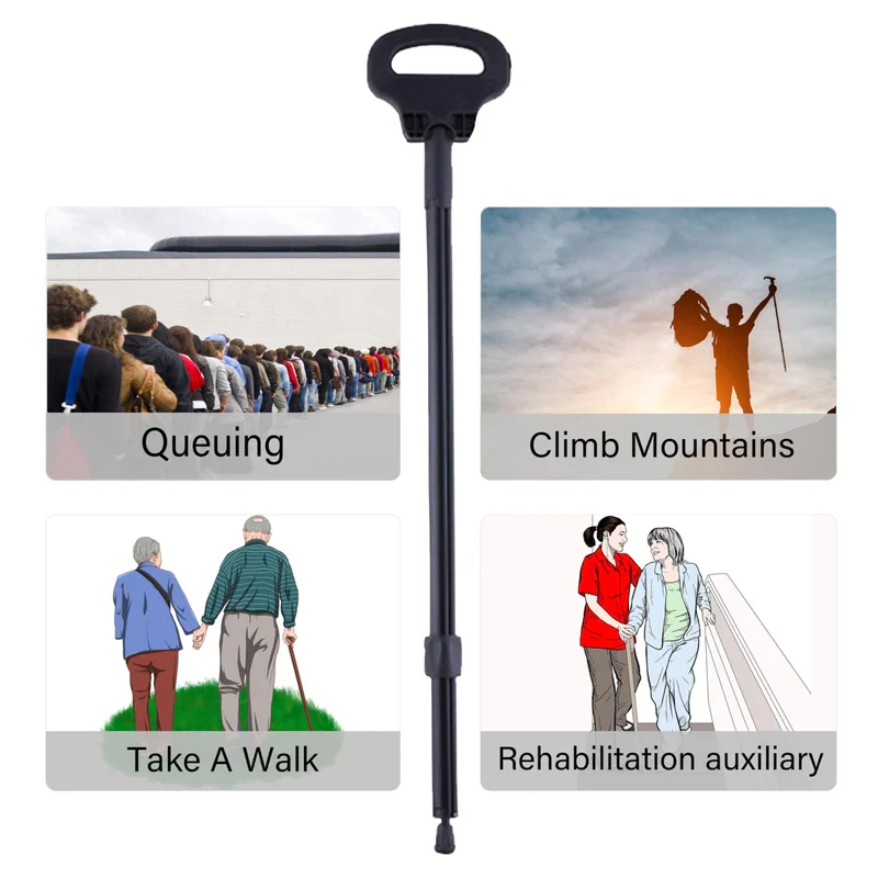 Cane with Seat 2-in-1 Portable Walking Stick with Seat for Men & Women Folding Lightweight Sturdy Tripod Cane Foldable Stool Mobility Aid Crutch Chair with Travel Bag for Elderly, Seniors & Handicap - Image 4