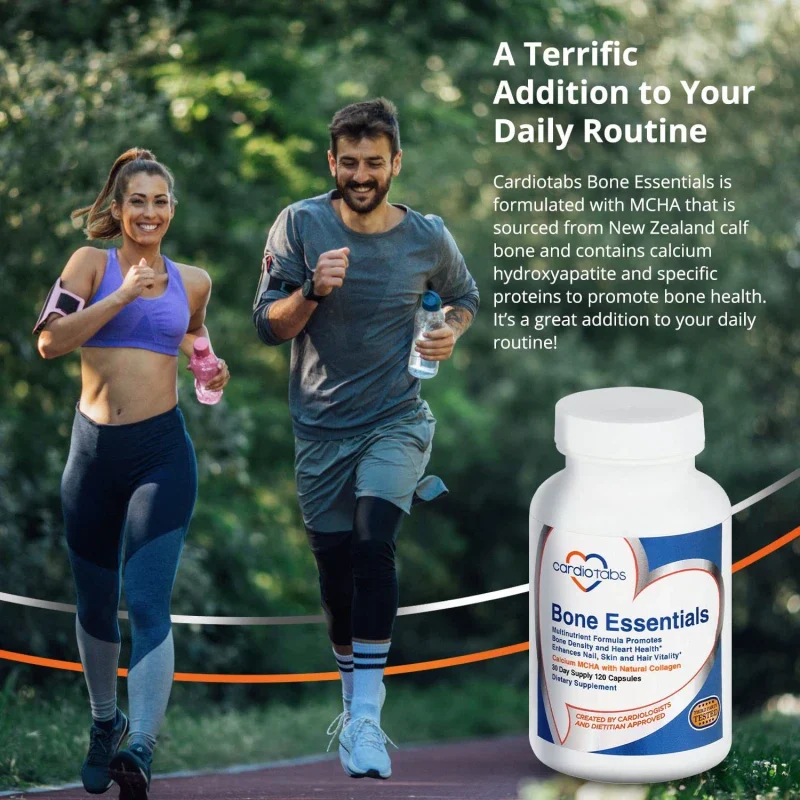 Cardiotabs Bone Essentials with MCHA & Collagen Calcium Supplement w/Calcium ... - Image 5