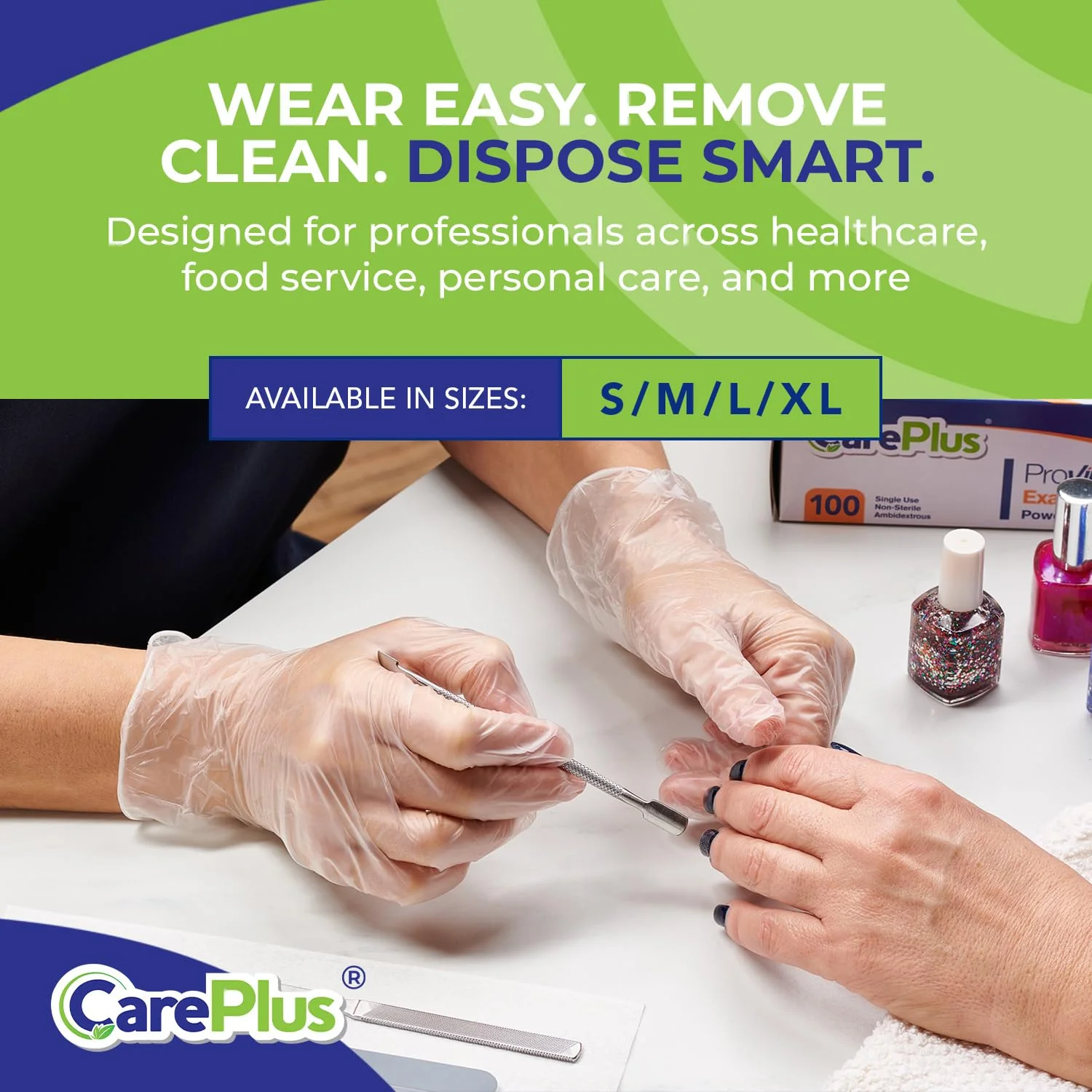 CARE PLUS Vinyl Gloves Clear Small Size 200 Count | Heavy Duty, Non-Sterile, Powder-Free, Latex-Free Rubber | Food Prep, Kitchen & Cleaning Gloves, Ideal for Professional Use - Image 6