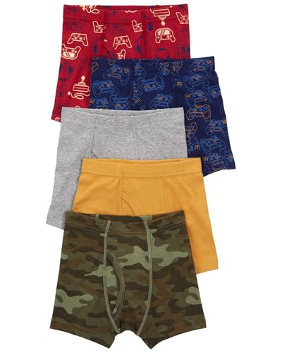 Carter's Boy's 5-Pack Cotton Boxer Briefs (Camo/Gamer, 2-3T) - Image 2