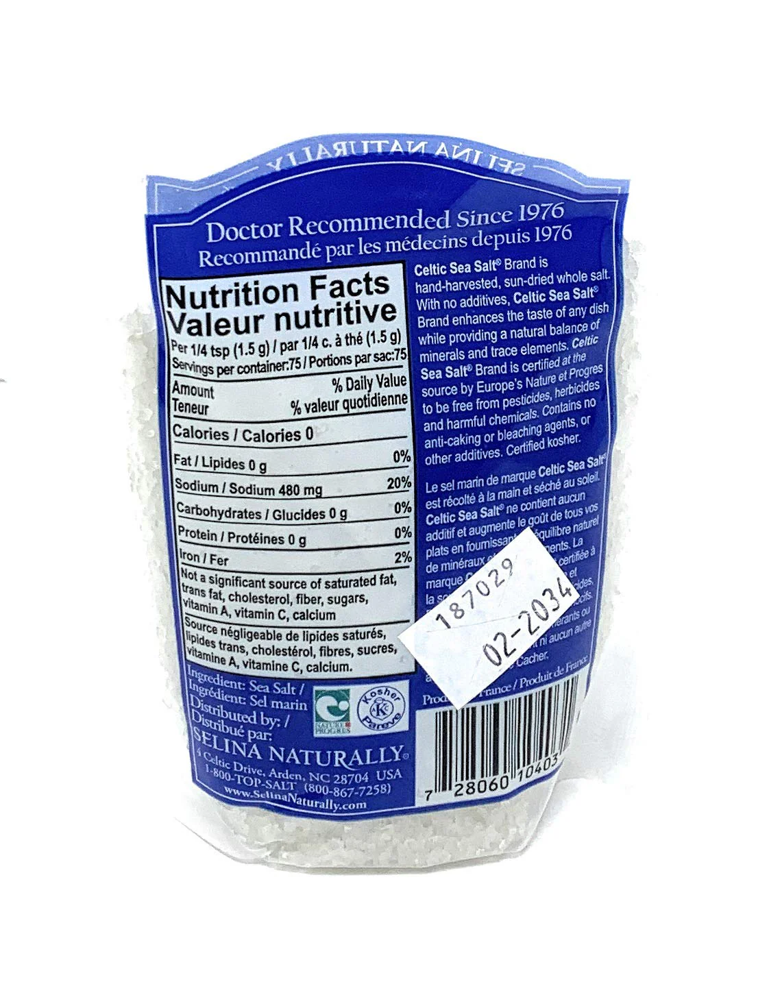 Celtic Sea Salt Light Grey Coarse Salt, 1/4 Pound, 4 Oz - Image 4