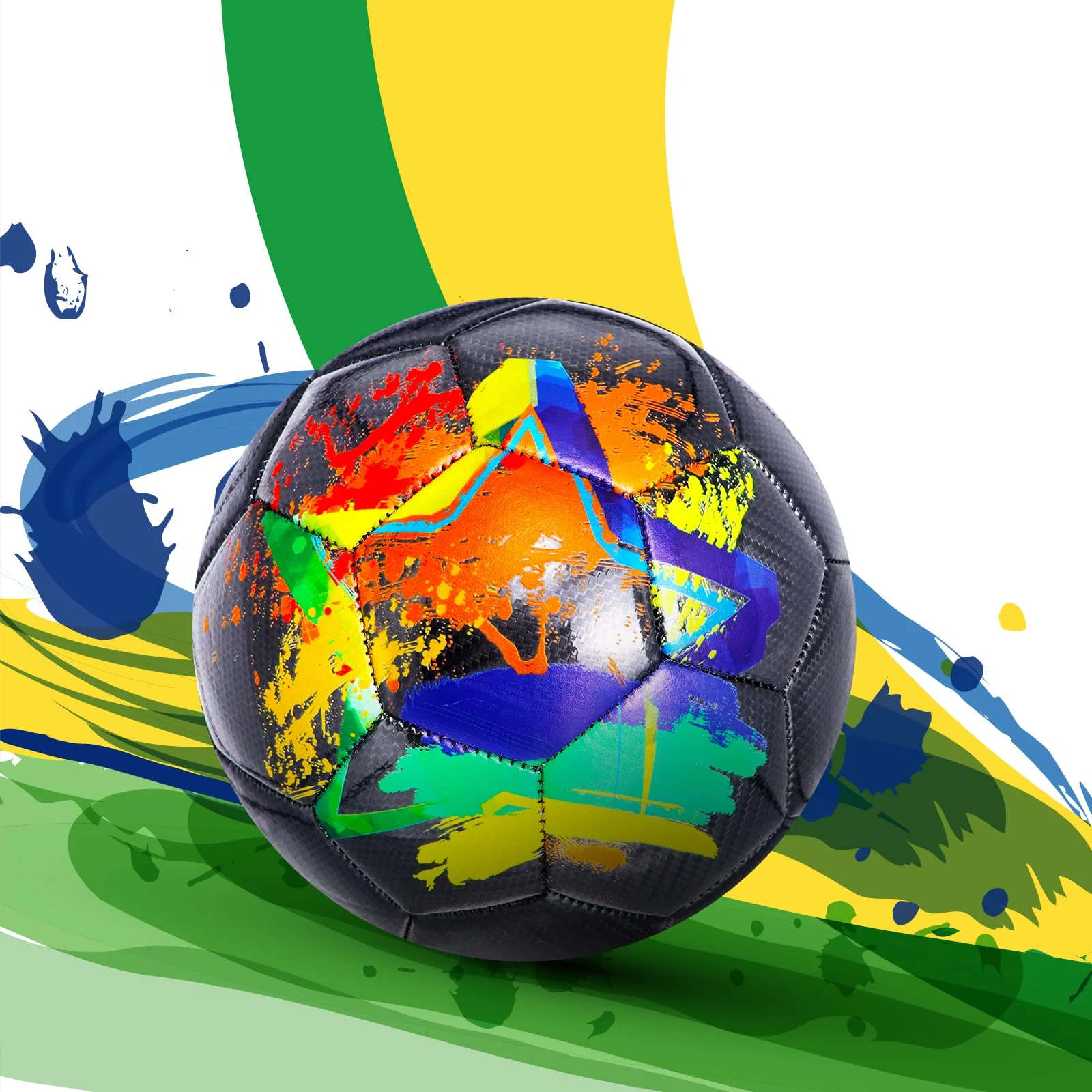 Champhox Size 4 Soccer Ball, Soccer Balls for Boys Youth Size 4 Soccer Balls for Kids Soccer Players Long-Lasting Construction Skill Practicing Gifts Christmas Birthday Back to School - Image 2