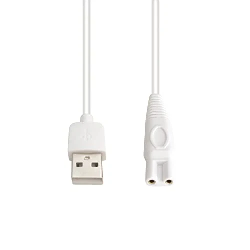 Charger Cord Replacement for Finishing Touch Flawless Legs Shaver, Women Electric Trimmer - 5V USB Power Cable (2-Pack, White) - Image 6
