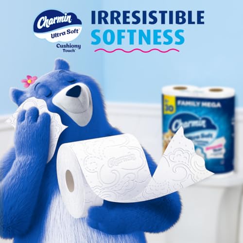 Charmin Ultra Soft Cushiony Touch Toilet Paper, 24 Family Mega Rolls = 123 Regular Rolls - Image 26