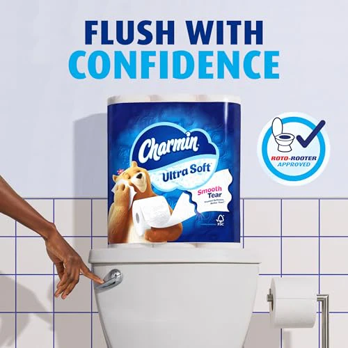 Charmin Ultra Soft Cushiony Touch Toilet Paper, 24 Family Mega Rolls = 123 Regular Rolls - Image 54