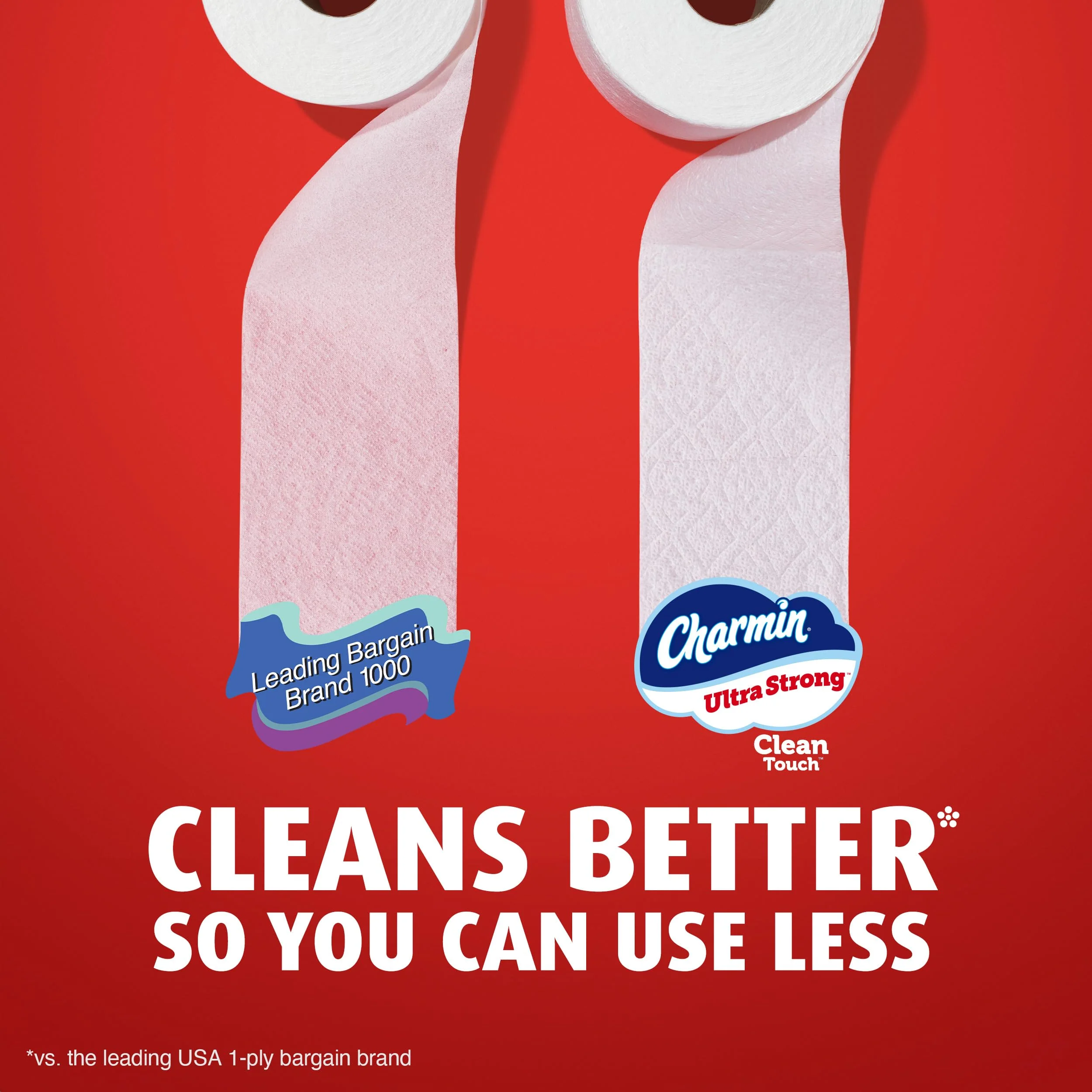 Charmin Ultra Strong Clean Touch Toilet Paper, 30 Family Mega Rolls = 150 Regular Rolls - Image 7