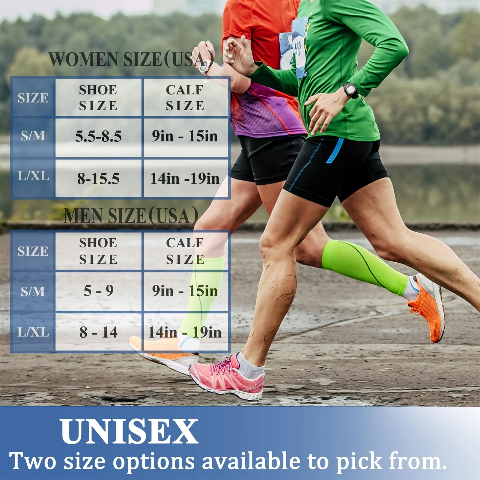 CHARMKING Compression Socks for Women & Men (8 Pairs) 15-20 mmHg Graduated Copper Support Socks are Best for Pregnant, Nurses - Boost Performance, Circulation, Knee High & Wide Calf (L/XL, Multi 42) - Image 3