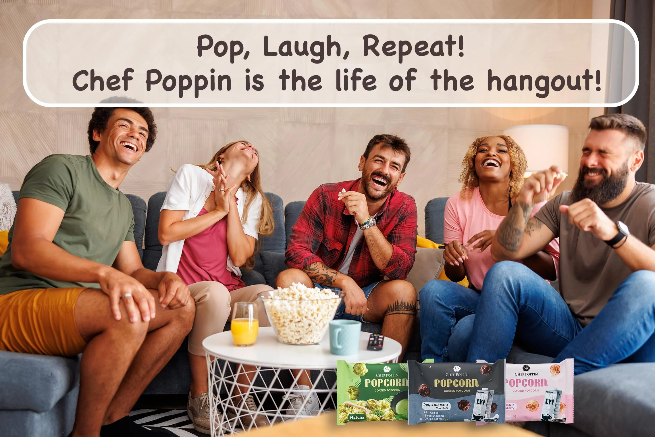 CHEF POPPIN Gourmet Flavored Popcorn, Non-GMO, Oatly's Oat Milk & Chocolate, 20g, 6 Pack, .71 oz each - Image 3