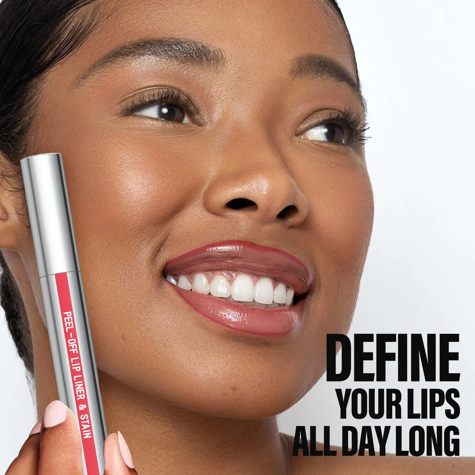 Cilrofelr Peel Off Lip Liner Stain, Long Wear Tattoo Lip Liner with Tweezer, Peel Off Lip Stain with Matte Finish, Long Lasting, Waterproof, Transfer-proof, Highly Pigmented Color (Rose) - Image 4