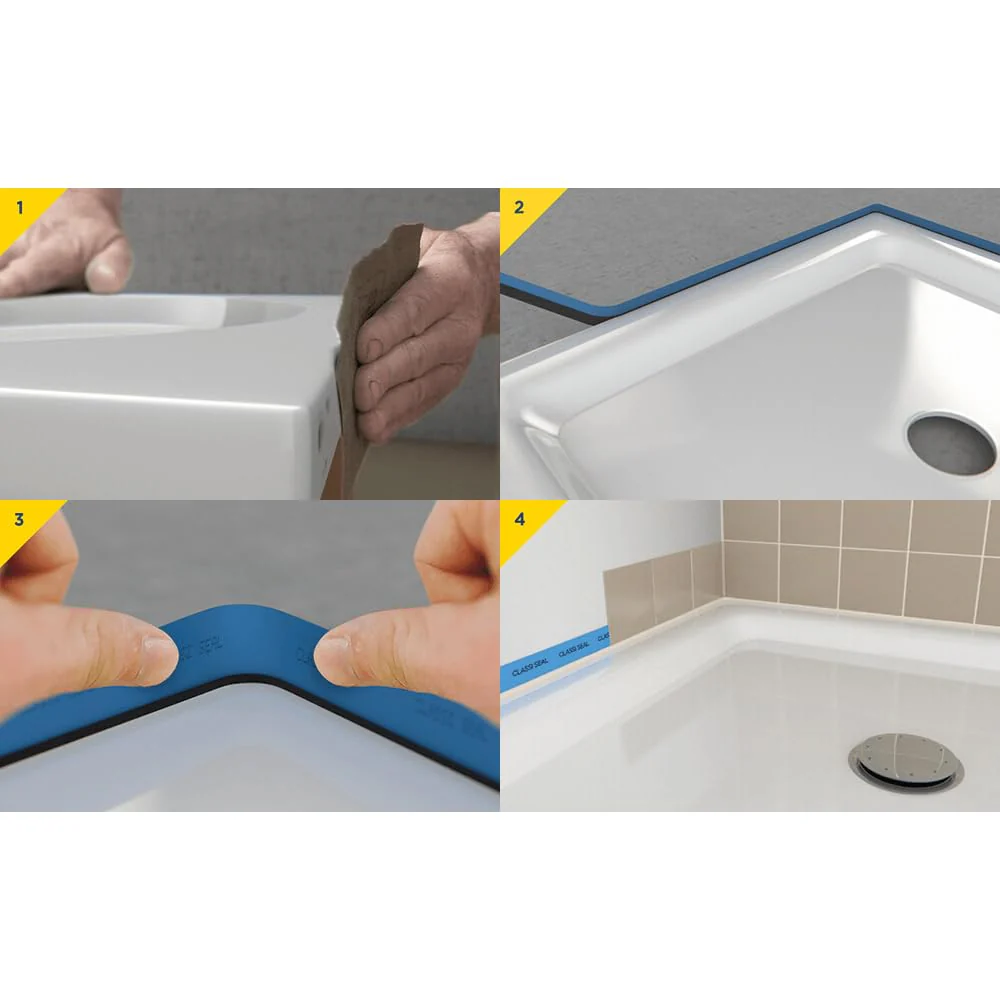 Classi-Seal 4 Metre Self Adhesive Flexible Waterproof Upstand Bath Seals - Image 3