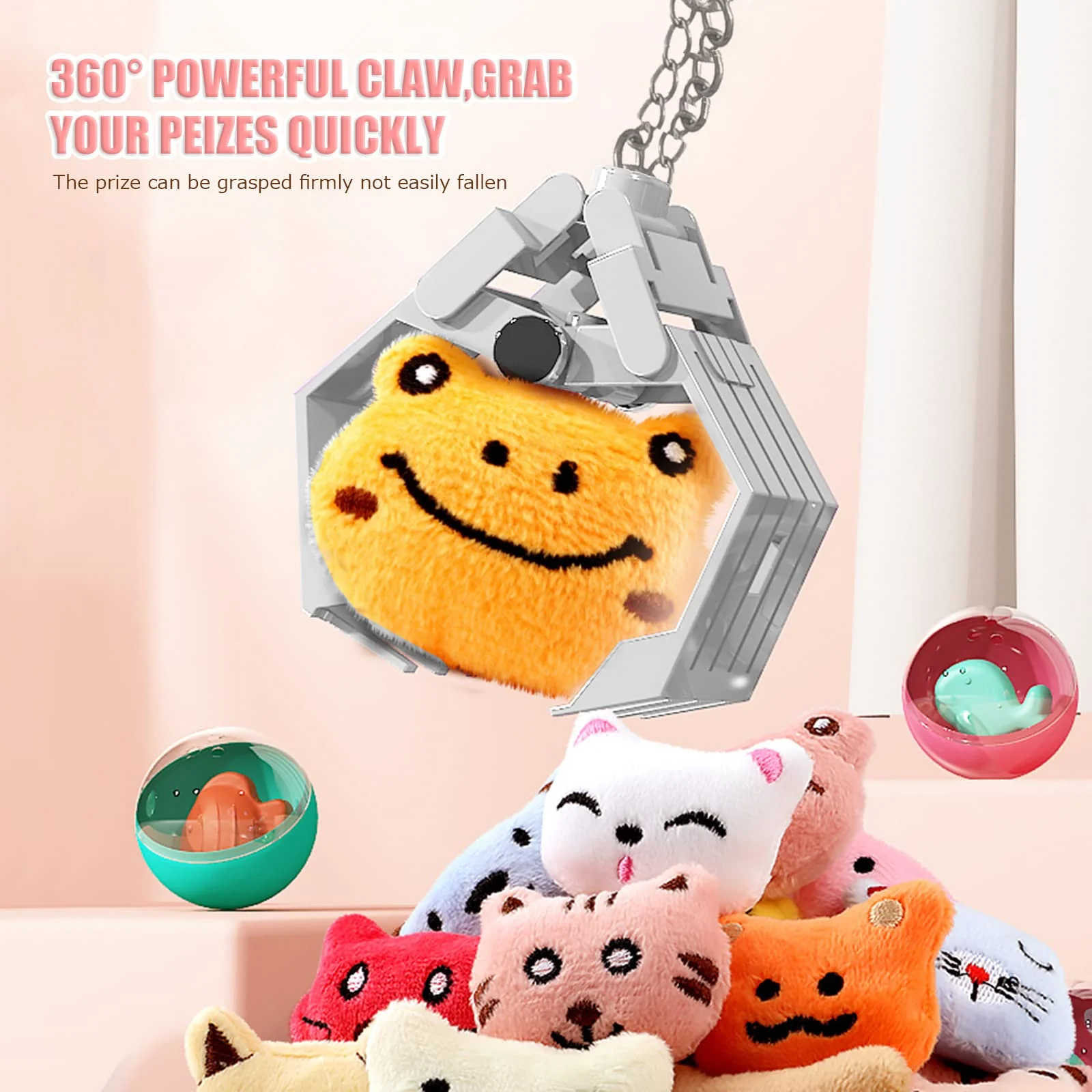 Claw Machine for Kids Toy Mini Claw Machine Candy Grabber Prize Dispenser Vending Machine Arcade Game Machines for Home Party Christmas Birthday Gifts Cool Girl Toys - Image 6