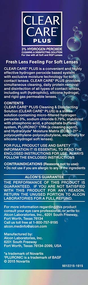 Clear Care Plus Cleaning Solution with Lens Case, Twin Pack, Multi, 12 Oz, Pack of 2 - Image 3