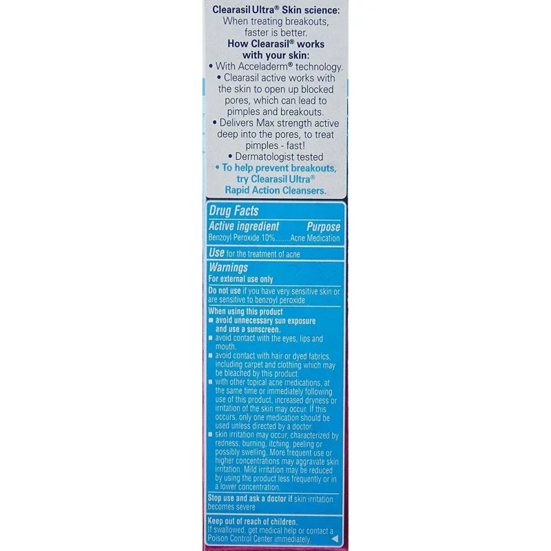 Clearasil Rapid Rescue Spot Treatment Cream Acne Medication Maximum Strength 1oz - Image 3