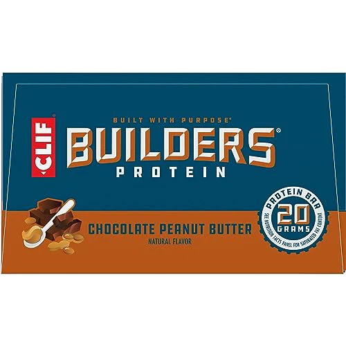 CLIF BUILDERS Protein Bars - Chocolate Peanut Butter Flavor - 20g Plant Based Protein - Gluten Free - Non-GMO - Low Glycemic - No Artificial Sweeteners - Value Pack, 2.4 oz. (12 Count) - Image 4