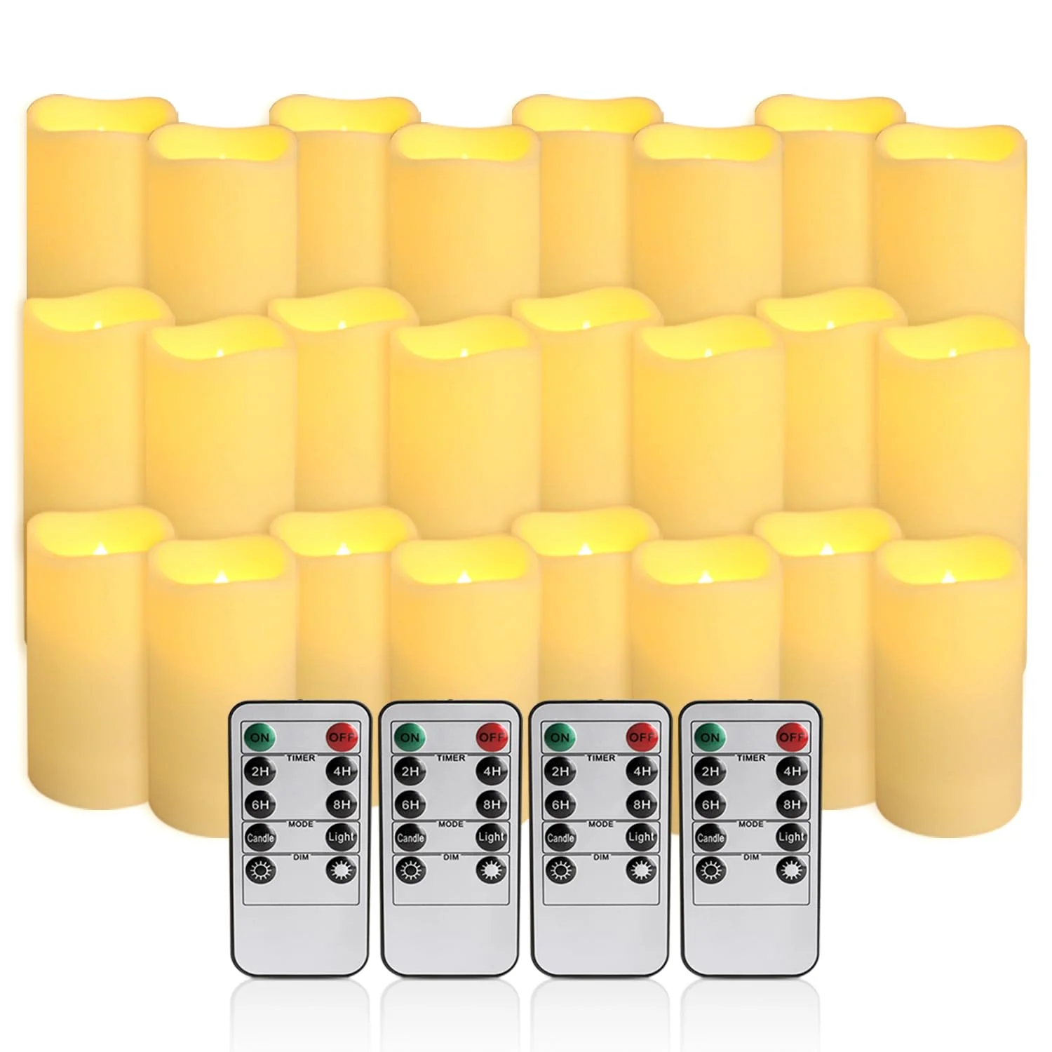 CLTNIKET 24-Pack LED Flameless Candles with Remote Control -Remote flameless Candles- Timer Candles -3D Flame Perfect for Halloween Christmas Parties,Wedding,Home Decor,Gift and Special Occasions. - Image 2