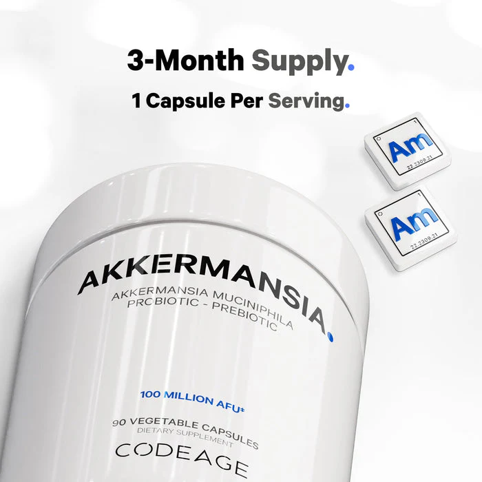 Codeage Akkermansia Muciniphila Probiotic Supplement - 3-Month Supply of Akkermansia Probiotic & Chicory Inulin - Daily Synbiotic Probiotic Chicory Root - 100 Million AFUs - Gluten-Free - 90 Capsules - Image 6