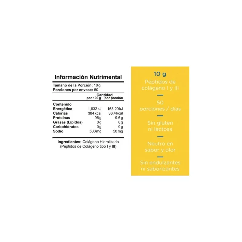 Colágeno Hidrolizado Entera Pharma 500g Colageno En Polvo Sin sabor - Image 4