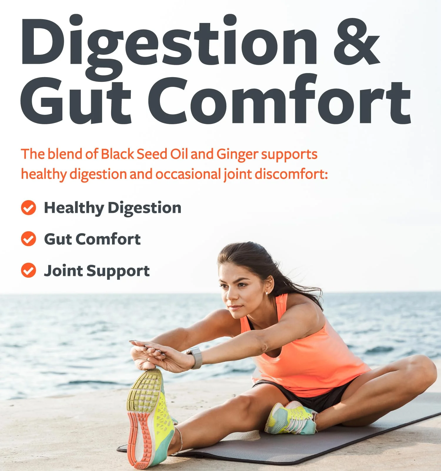 Cold-Pressed Black Seed Oil Capsules - Vegan Non-GMO Nigella Sativa Black Seed Oil Supplement with Ginger Extract for Wellness & Digestive Health Support - Gingerol & Thymoquinone-Rich (1 Month) - Image 7