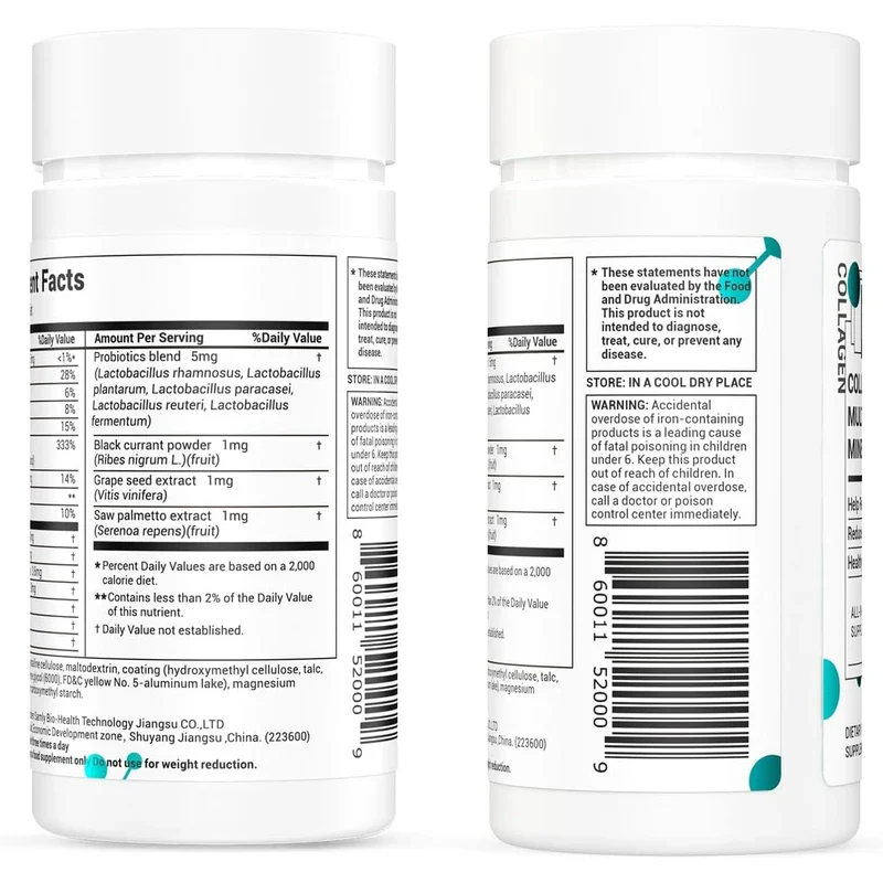 Collagen Peptides for Women, Beauty Vitamin & Mineral Supplement,Contains Vitamin D3, Probiotics for Women & Collagen Peptides,Vitamin E,Vitamin B Complex 60 Tablets - Image 3